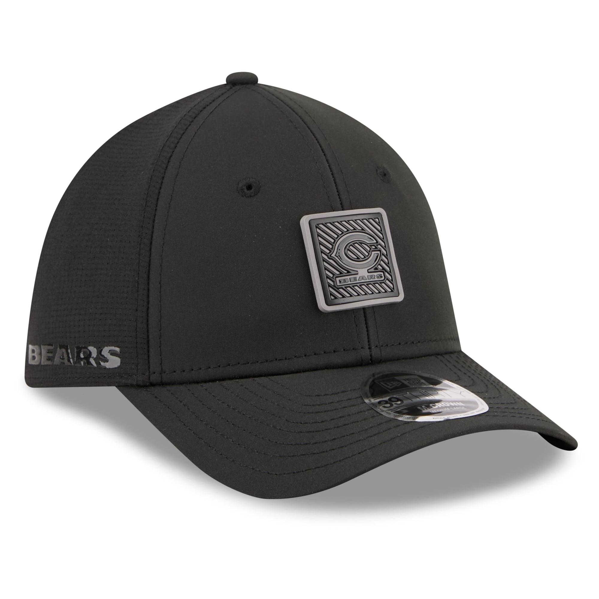 Casquette New Era noire Chicago Bears 2026 NFL Training Camp 39THIRTY Flex pour homme
