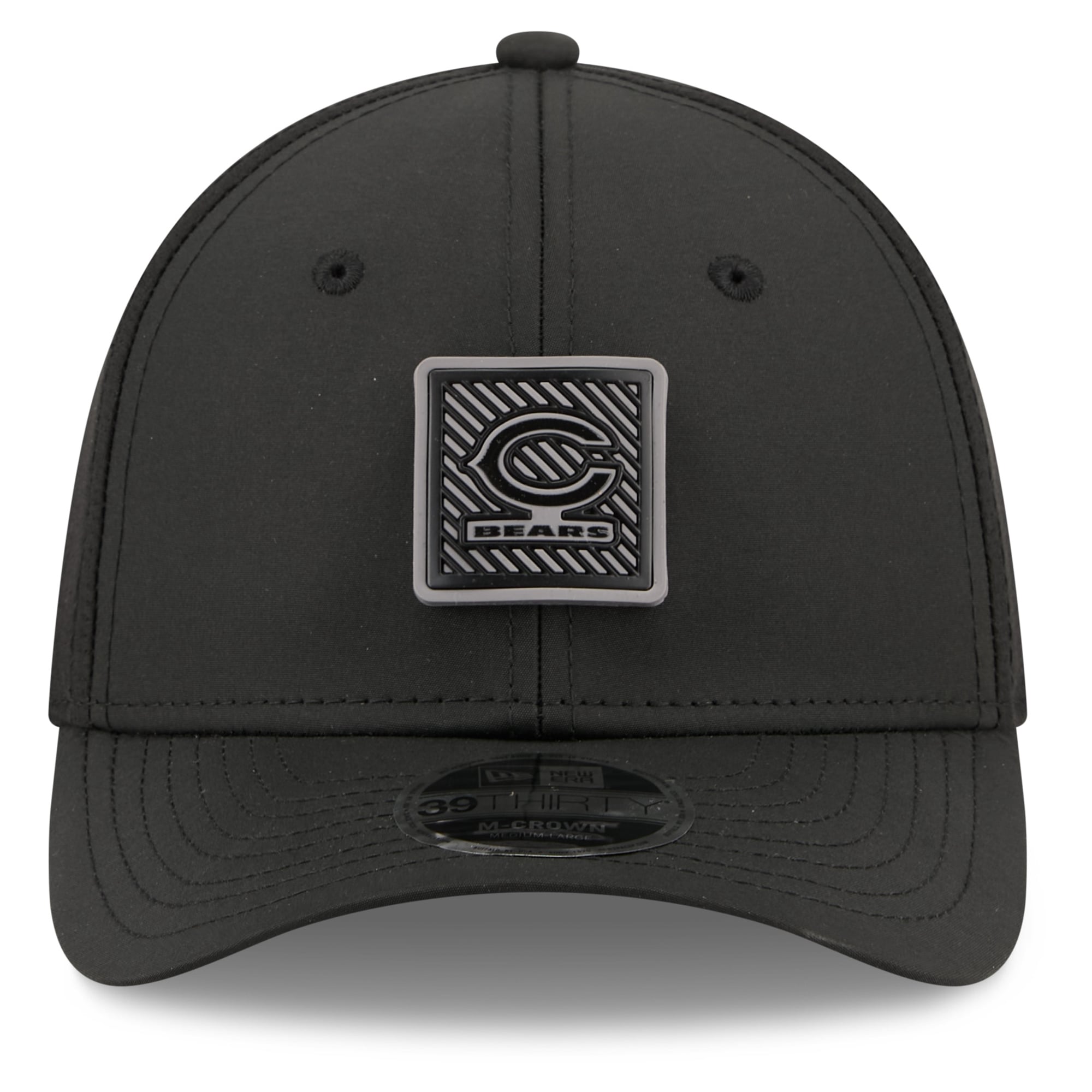 Casquette New Era noire Chicago Bears 2026 NFL Training Camp 39THIRTY Flex pour homme