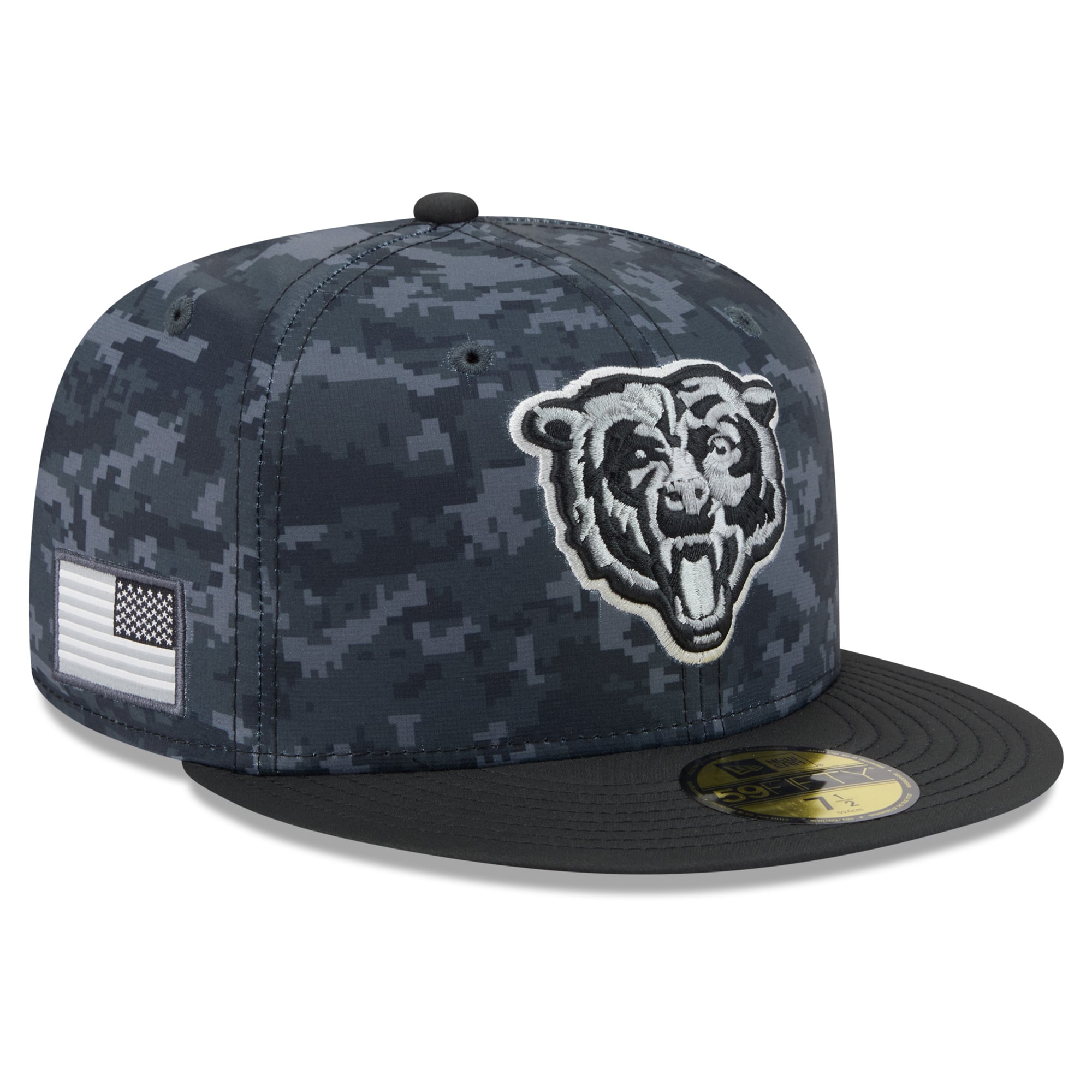 Men's New Era Black Chicago Bears 2026 Salute To Service 59FIFTY Fitted Hat