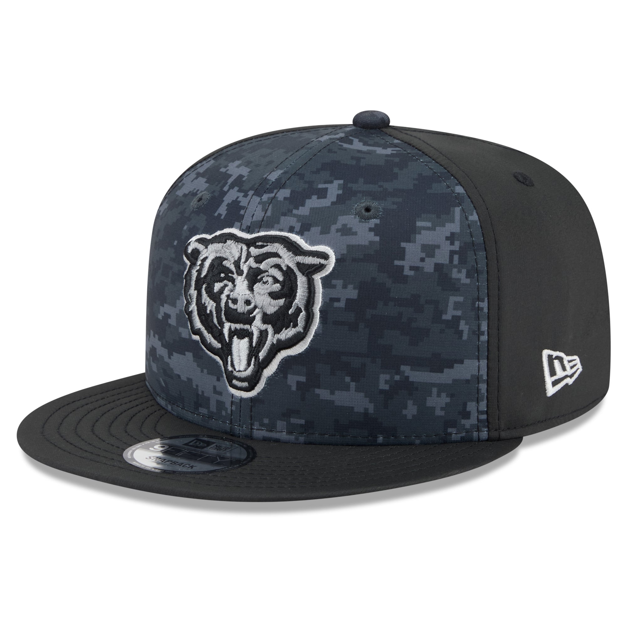 Casquette snapback New Era noire Chicago Bears 2026 Salute To Service 9FIFTY pour homme