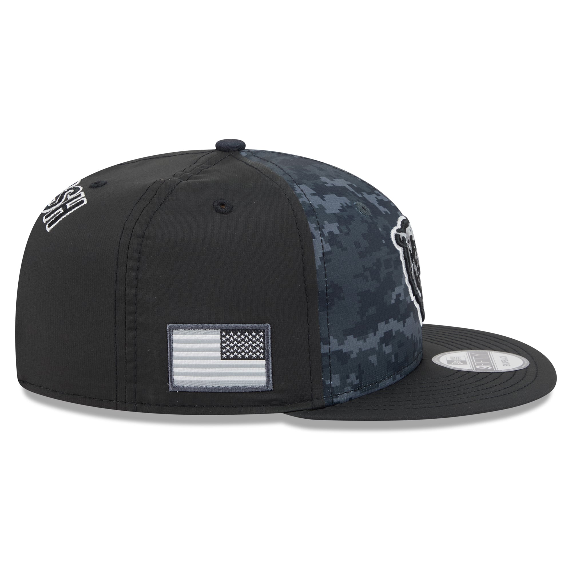 Casquette snapback New Era noire Chicago Bears 2026 Salute To Service 9FIFTY pour homme