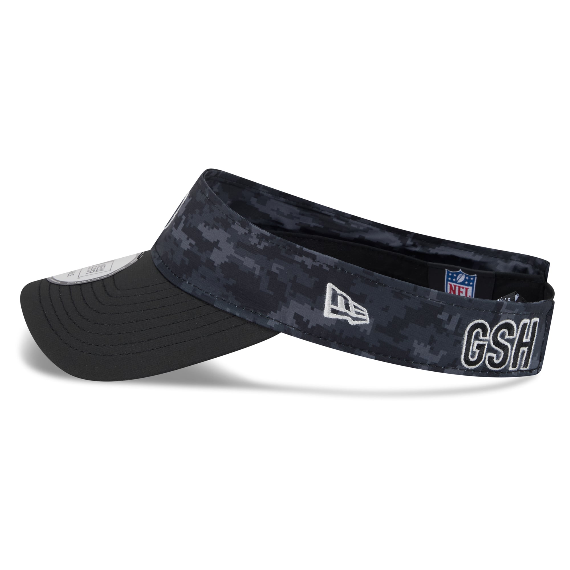 Casquette New Era noire pour homme, modèle Chicago Bears 2026 Salute To Service, visière ajustable