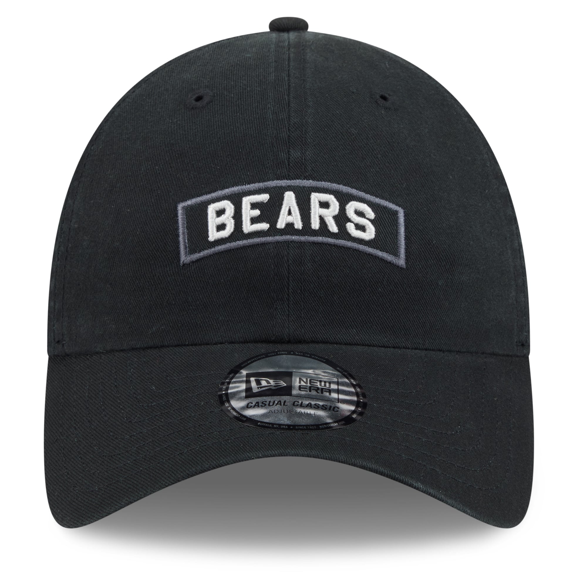 Casquette New Era noire pour homme Chicago Bears 2026 Salute To Service, style classique décontracté et ajustable