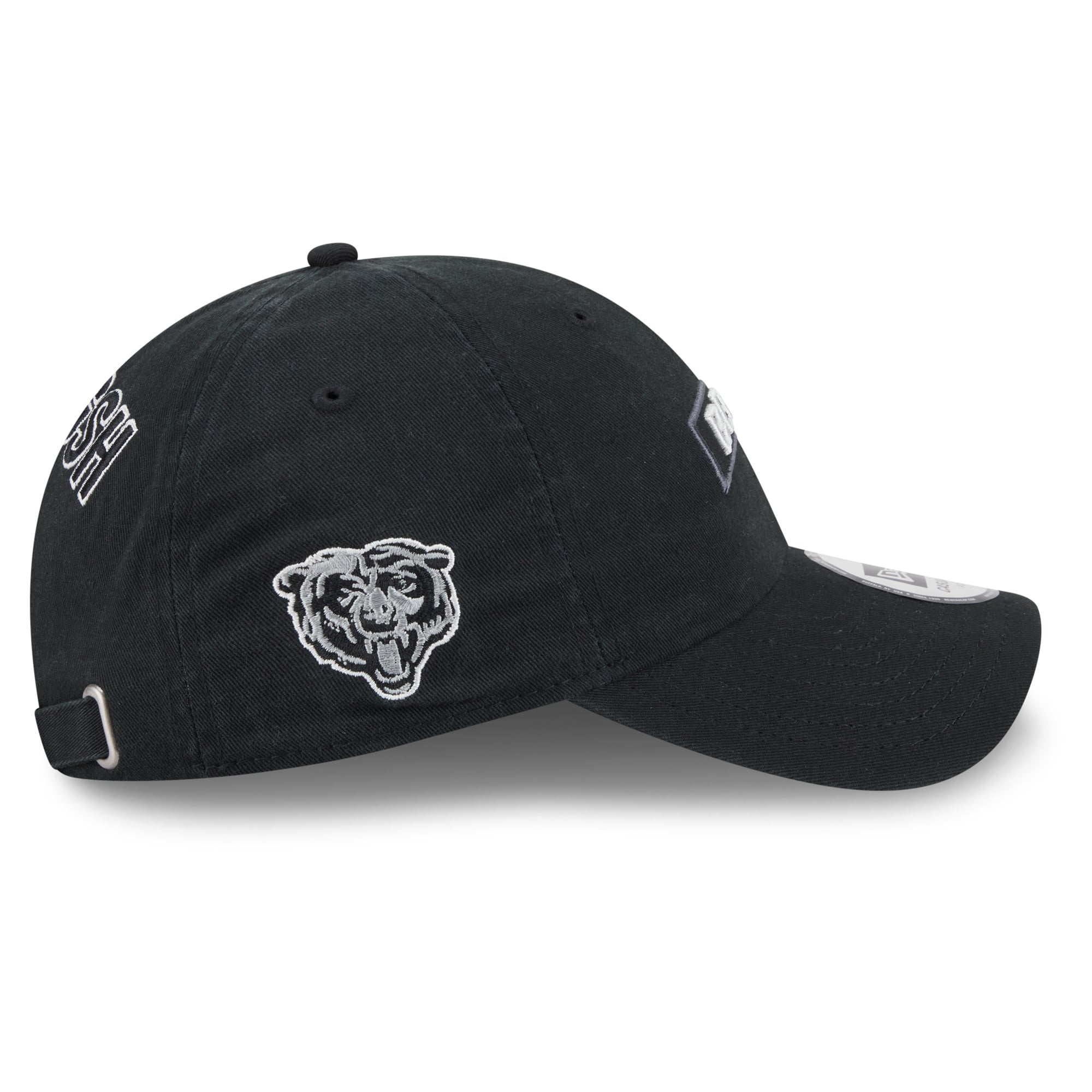 Casquette New Era noire pour homme Chicago Bears 2026 Salute To Service, style classique décontracté et ajustable