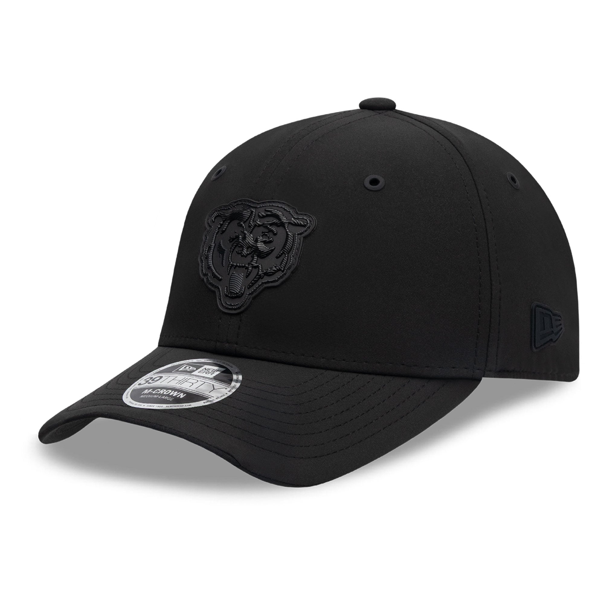 Casquette extensible New Era Chicago Bears 2026 Sideline 39THIRTY M-Crown noire pour homme