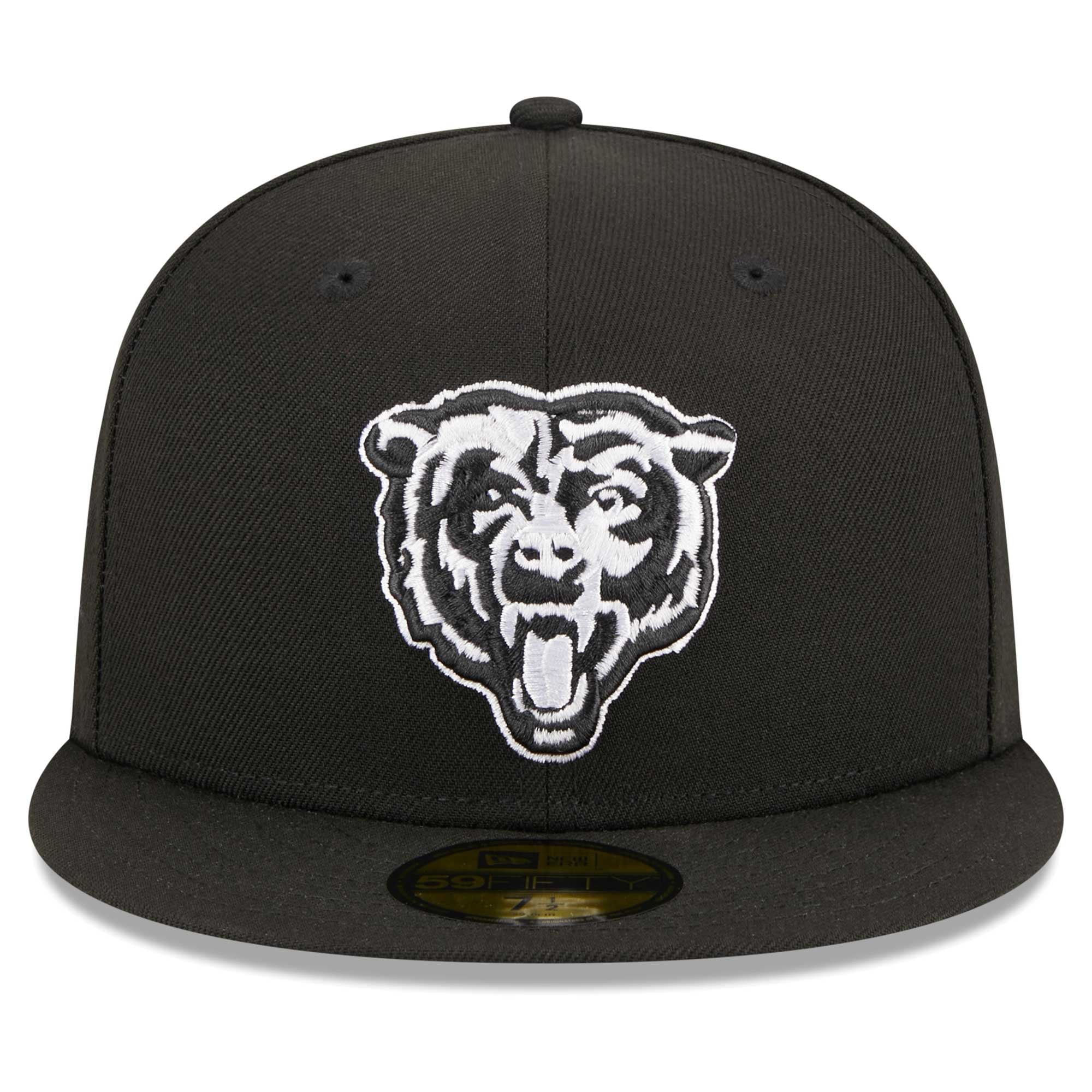 Casquette ajustée 59FIFTY noire avec logo alternatif des Chicago Bears pour hommes New Era
