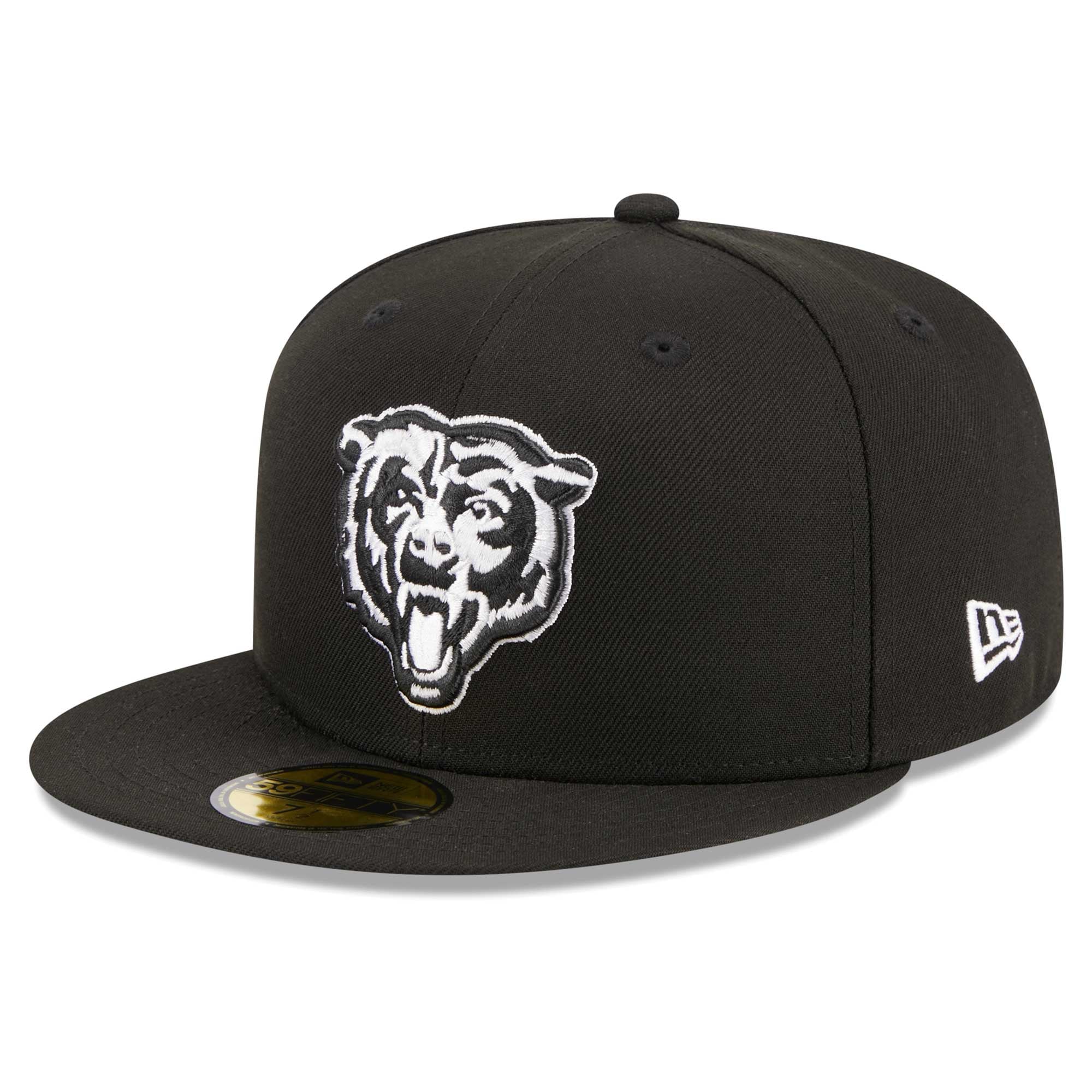 Casquette ajustée 59FIFTY noire avec logo alternatif des Chicago Bears pour hommes New Era