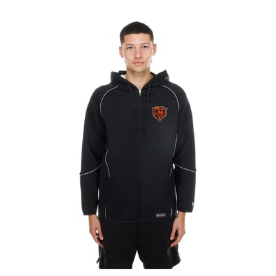  Chicago Bears New Era Combine Authentic Raglan Full-Zip Hoodie - Black