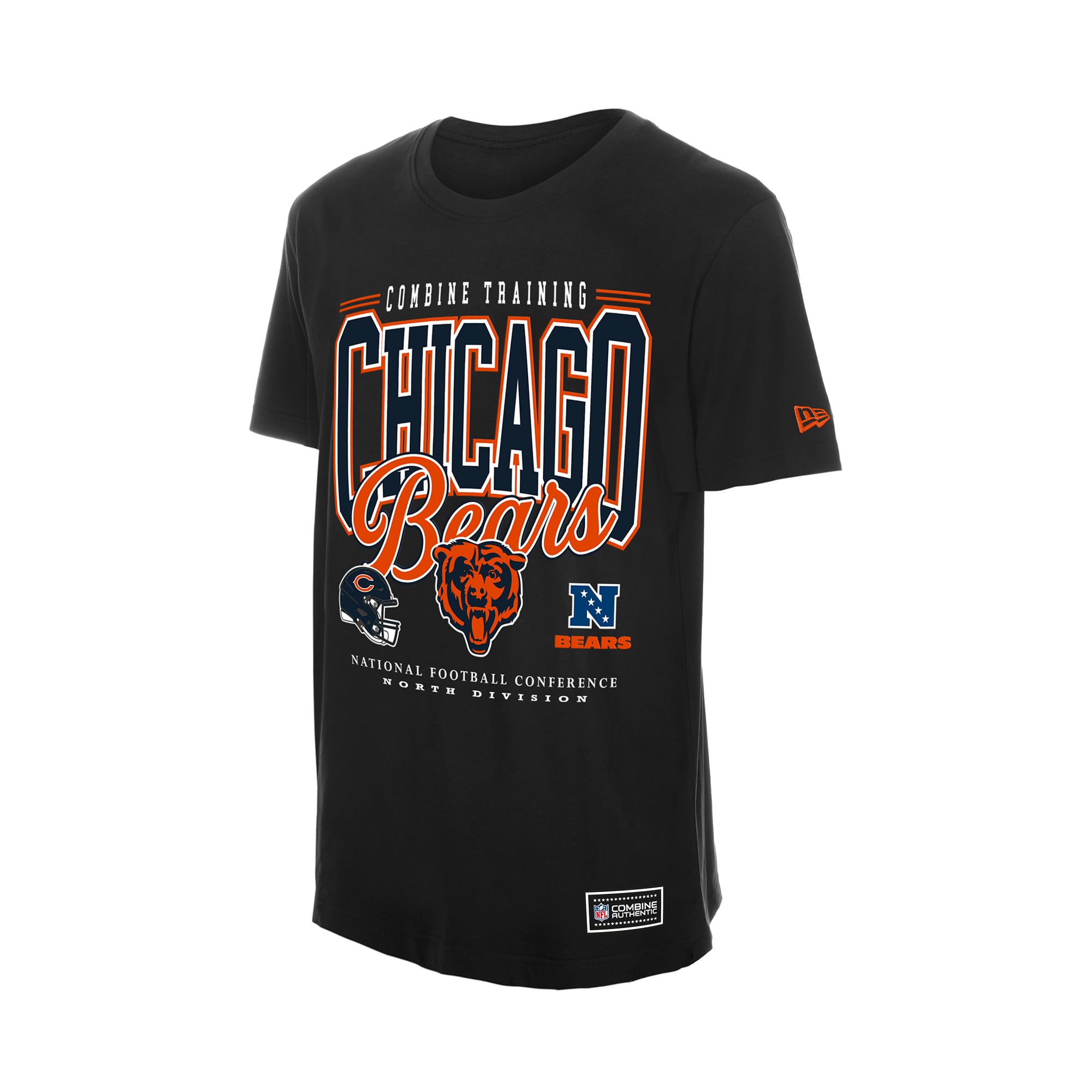 Men's New Era Black Chicago Bears Combine Authentic T-Shirt