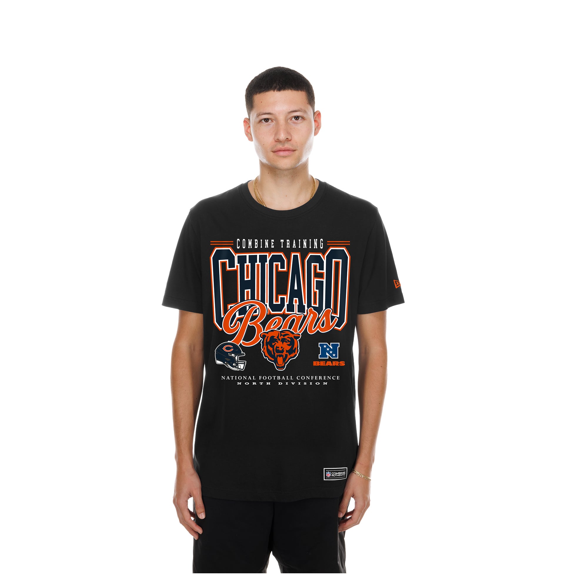 Men's New Era Black Chicago Bears Combine Authentic T-Shirt