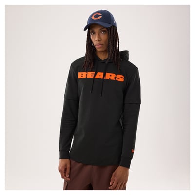 Chicago Bears New Era Functional Fandom Twofer Hoodie - Black

