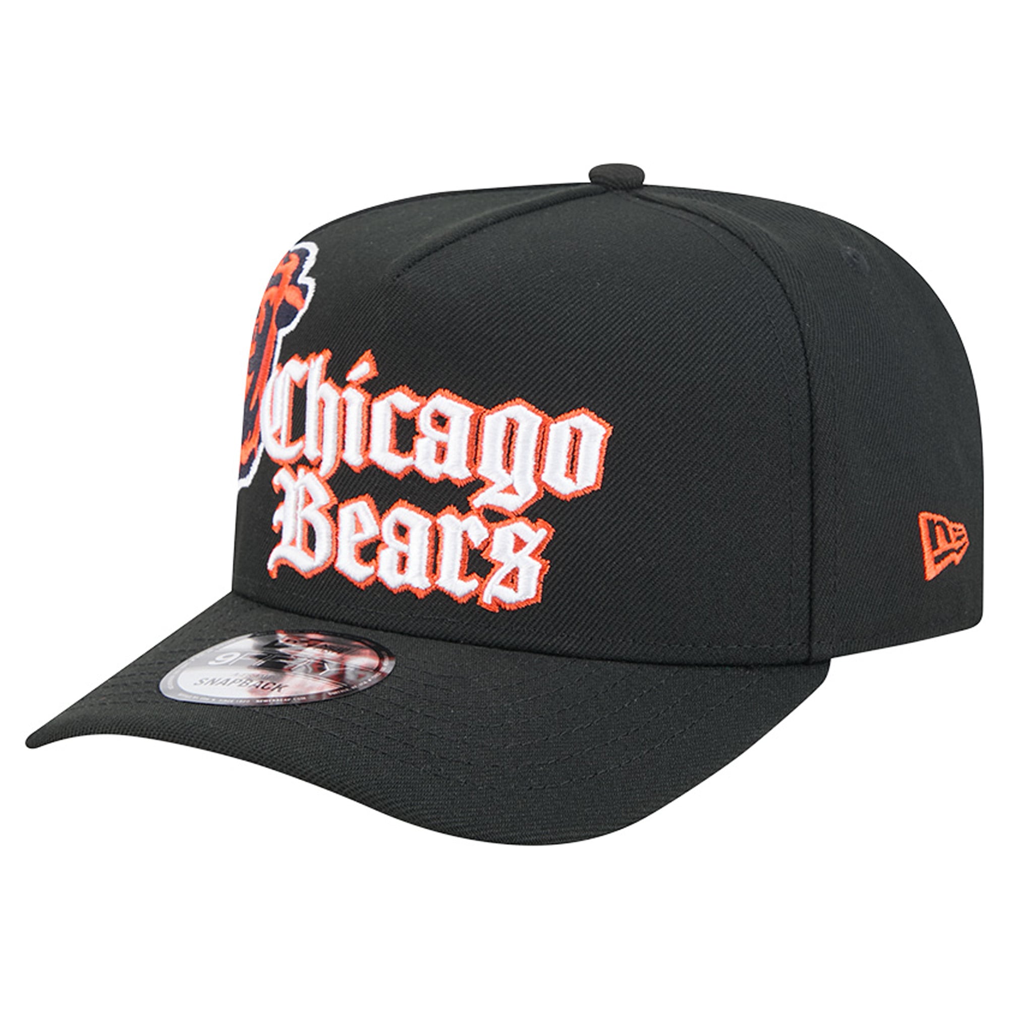 Men's New Era Black Chicago Bears Proud A-Frame 9FIFTY Snapback Hat