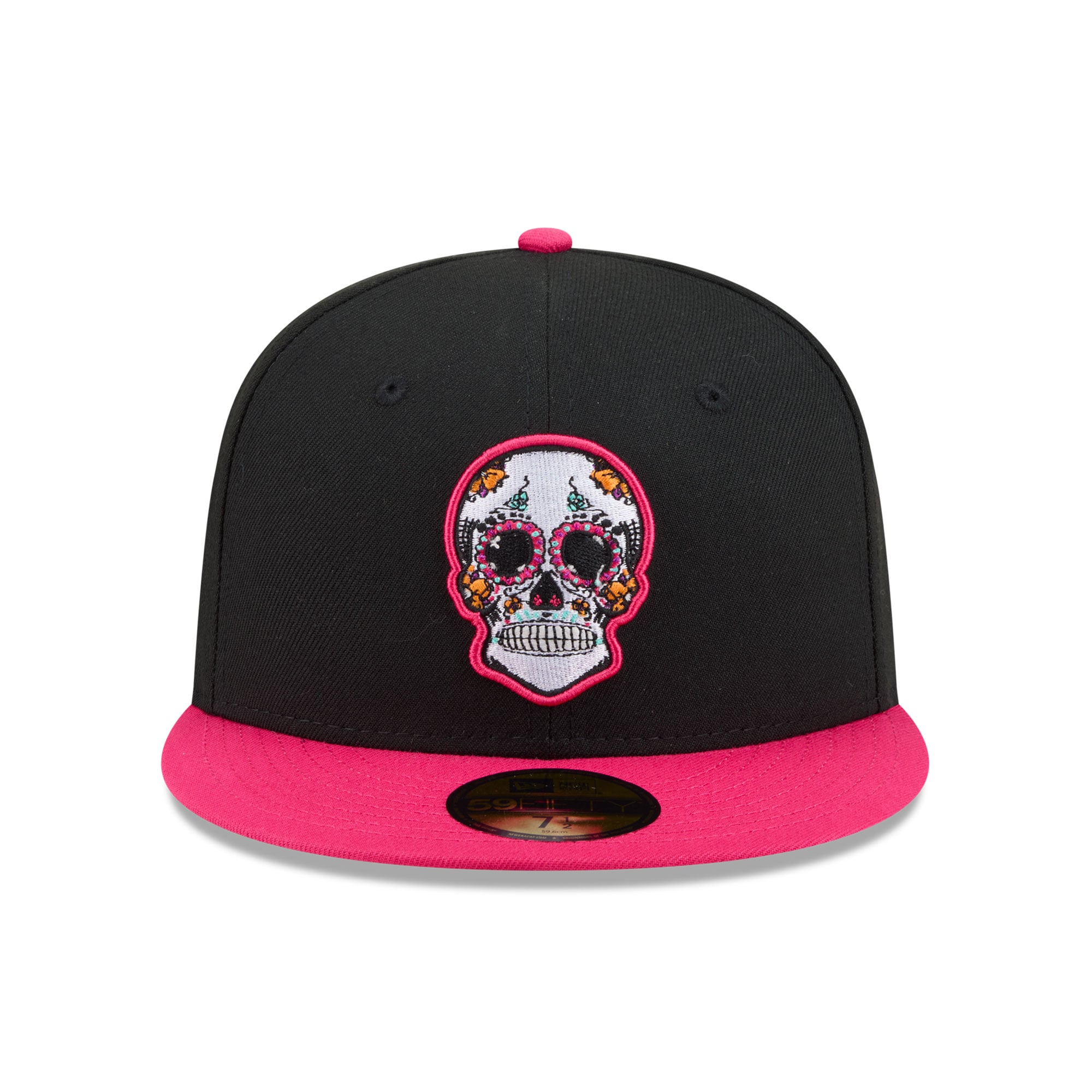 Casquette ajustée New Era 59FIFTY pour homme, noire et rose, Chicago Bears, édition spéciale Jour des Morts