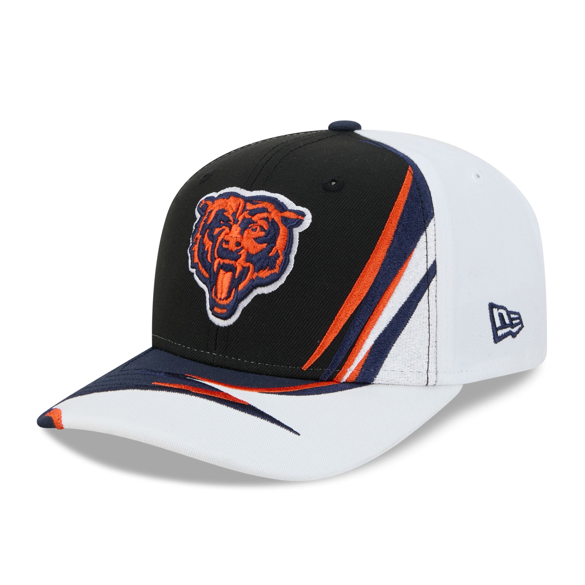 Men's New Era Black/White Chicago Bears Fan 9SEVENTY Adjustable Hat