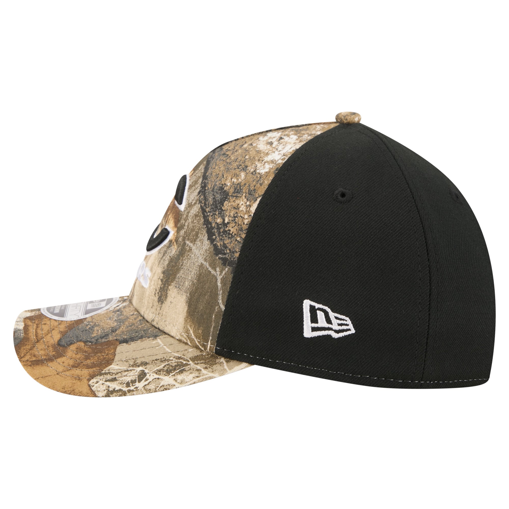 Men's New Era Camo/Black Chicago Bears Team Collection RealTree 39THIRTY M-Crown A-Frame Flex Hat