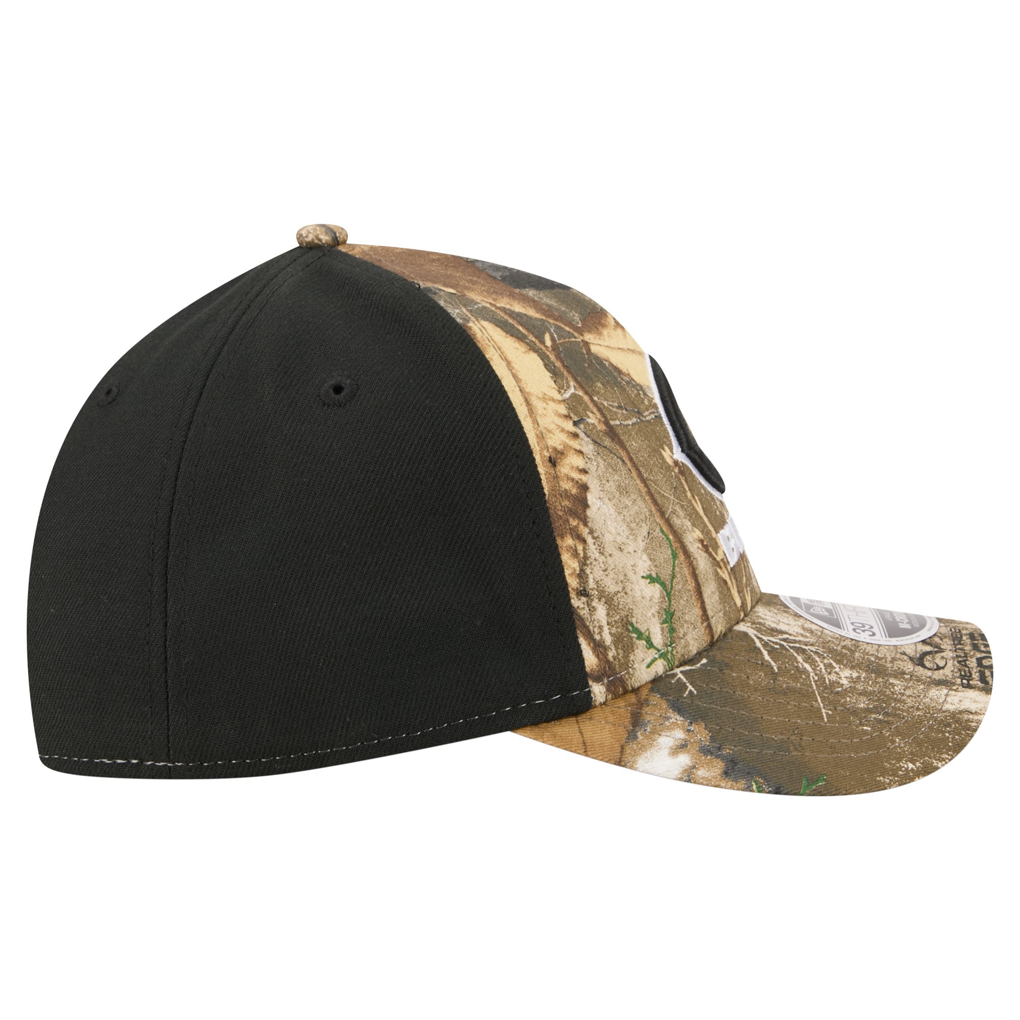 Men's New Era Camo/Black Chicago Bears Team Collection RealTree 39THIRTY M-Crown A-Frame Flex Hat