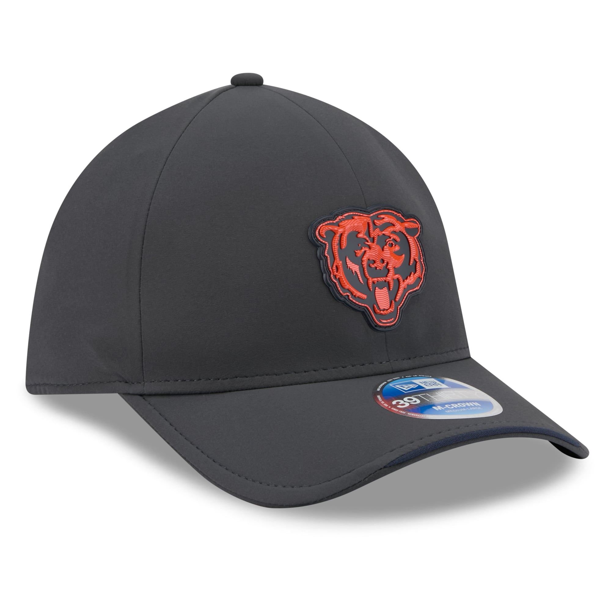 Men's New Era Charcoal Chicago Bears 2026 Sideline Cold Weather  39THIRTY M-Crown Stretch Hat