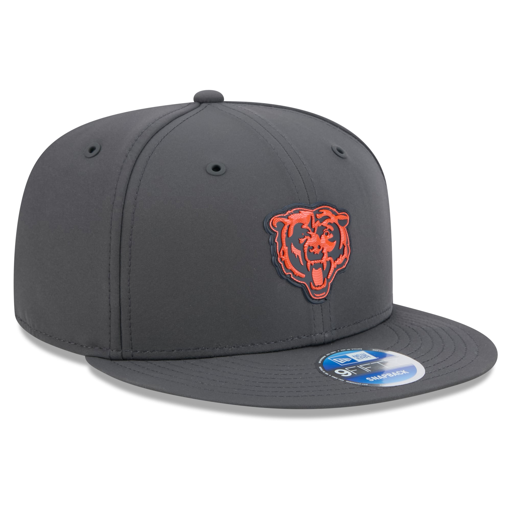 Casquette snapback New Era 9FIFTY pour homme, couleur anthracite, Chicago Bears 2026, idéale pour les temps froids.