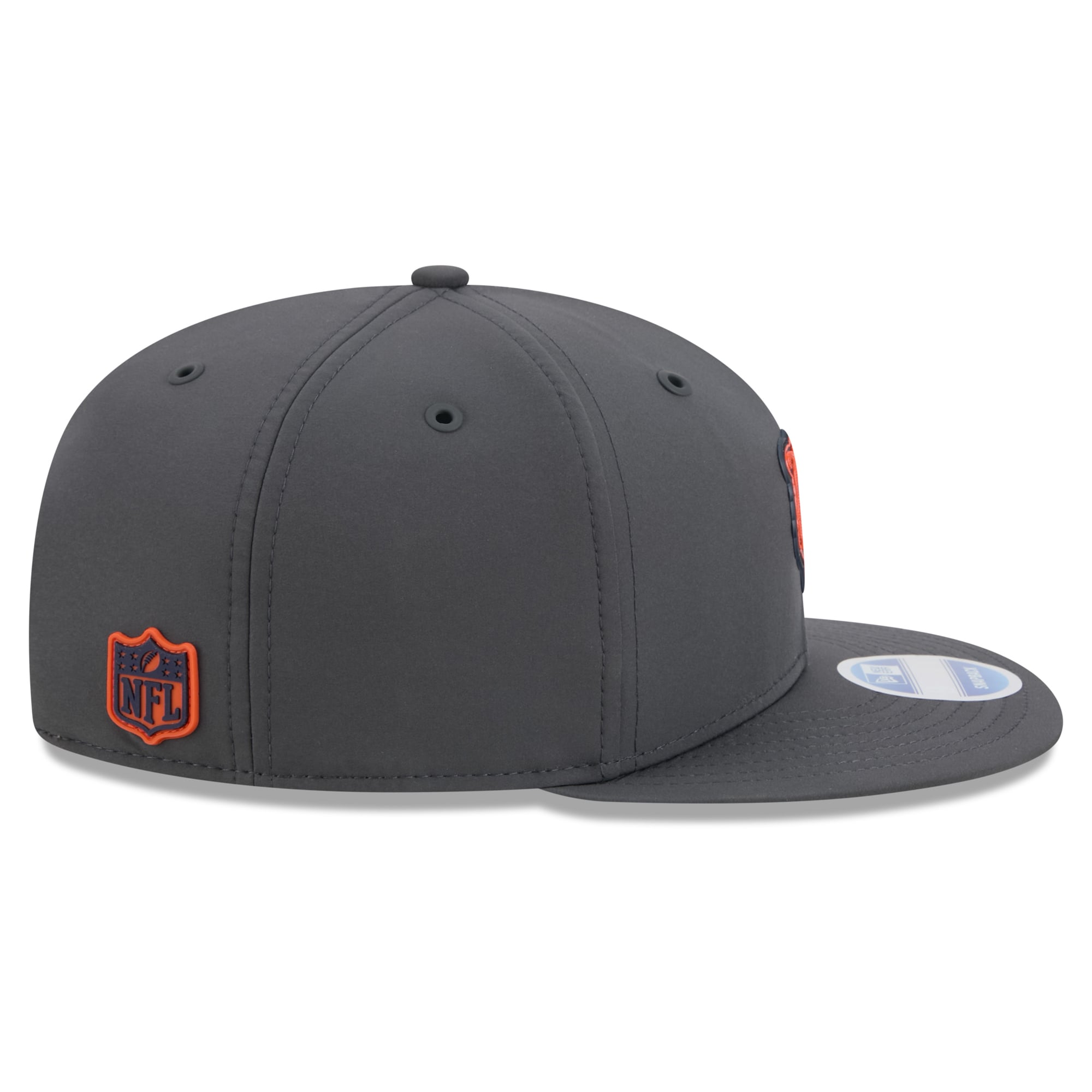 Casquette snapback New Era 9FIFTY pour homme, couleur anthracite, Chicago Bears 2026, idéale pour les temps froids.