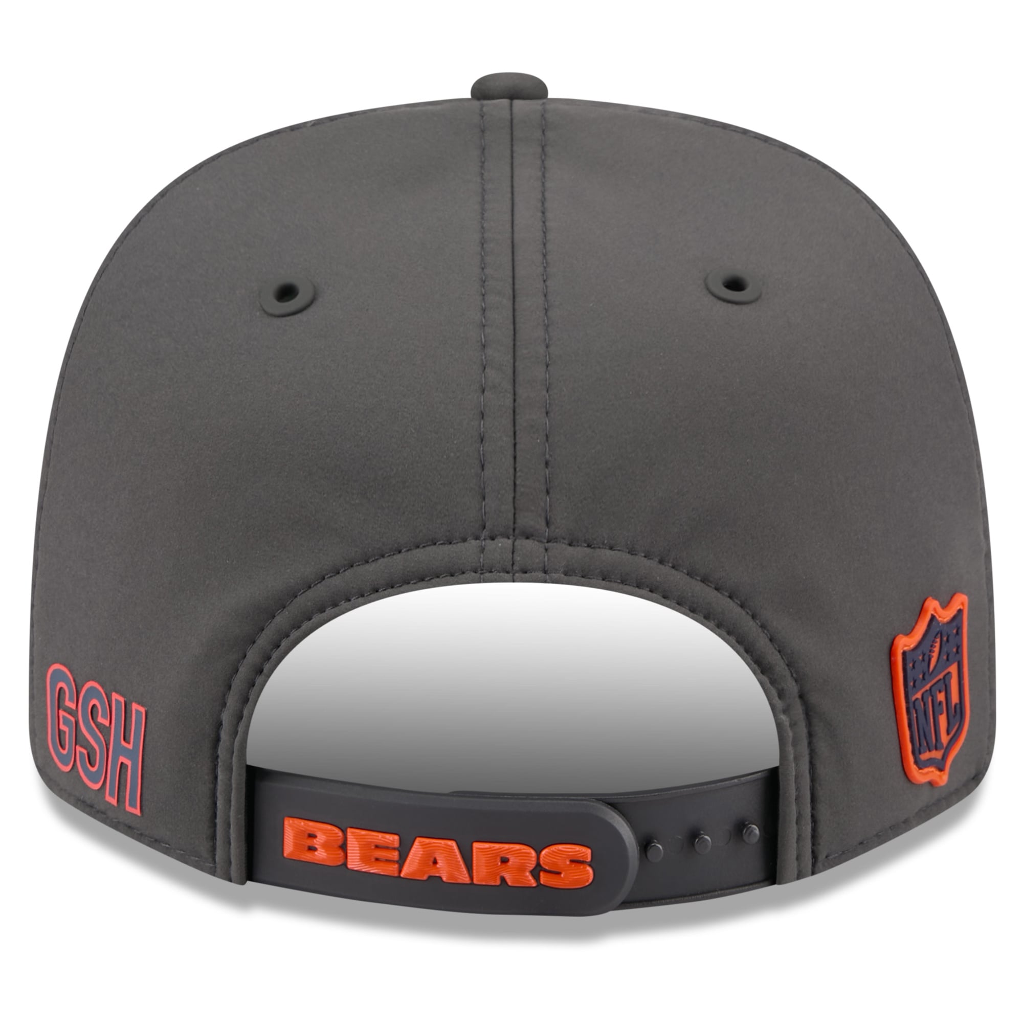 Casquette ajustable New Era anthracite Chicago Bears 2026 Sideline pour homme, modèle 9SEVENTY