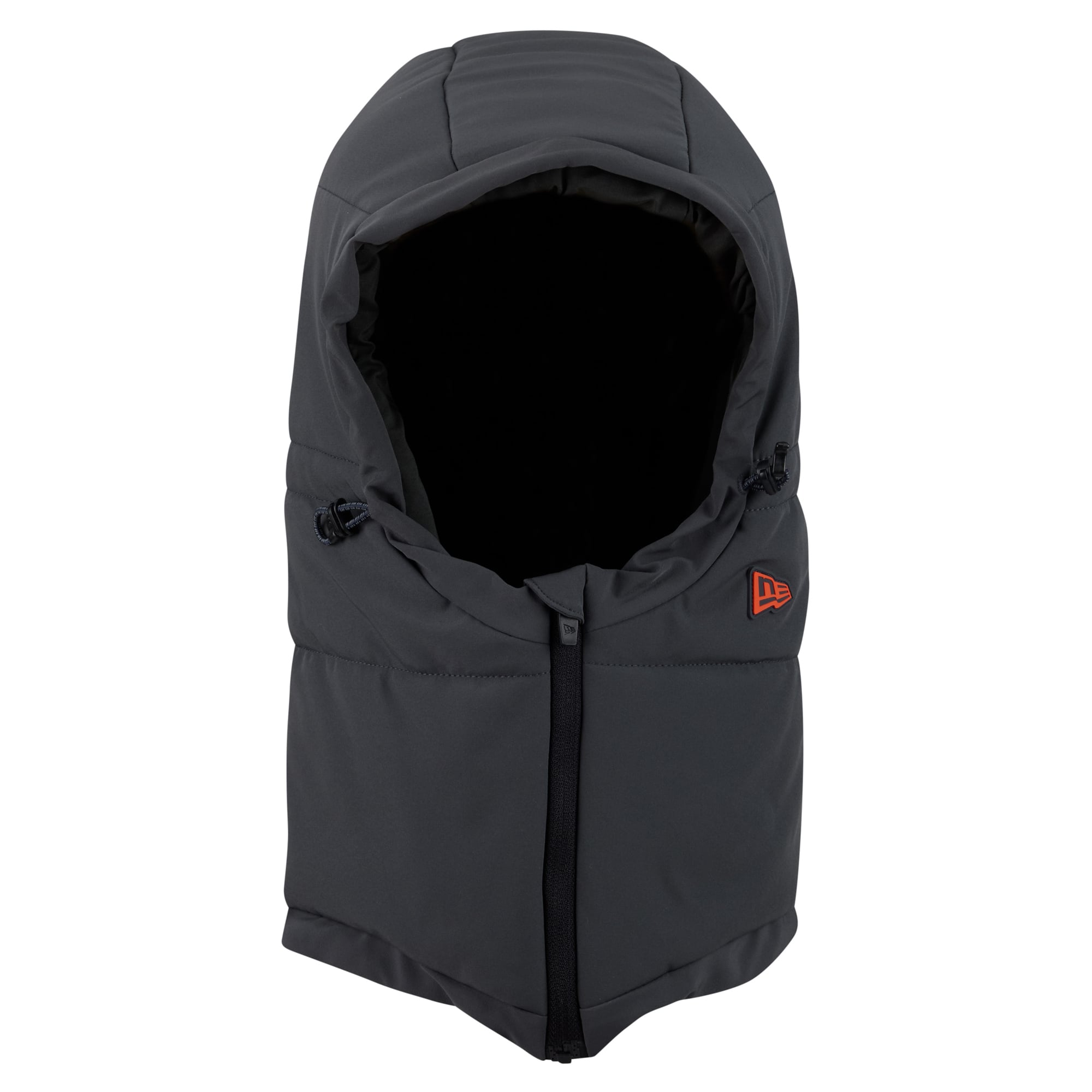 Sweat à capuche matelassé ajustable New Era pour homme, couleur anthracite, Chicago Bears 2026 Sideline, idéal par temps froid.