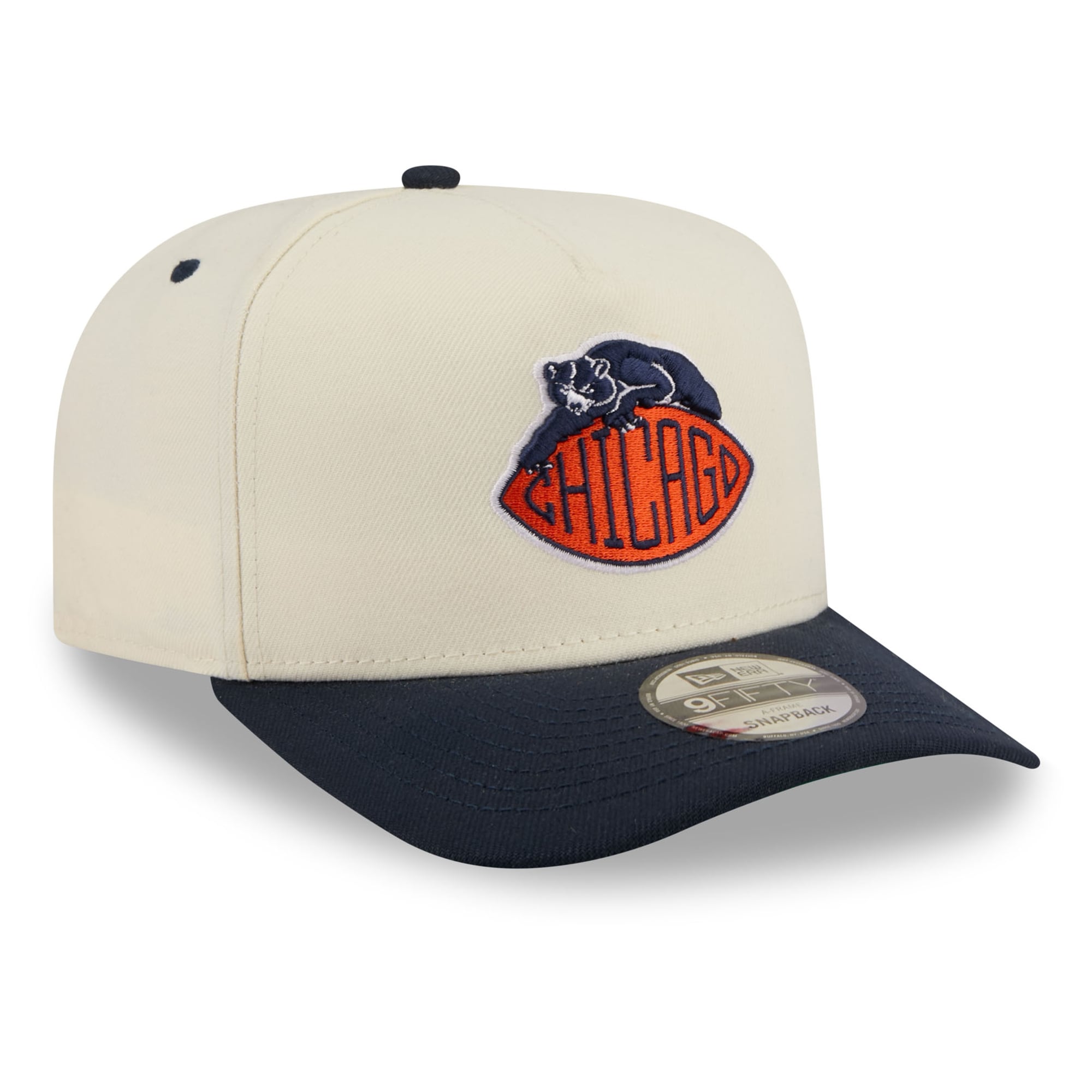 Men's New Era Cream Chicago Bears 2026 Rivalries Collection Fan Pack A-Frame 9FIFTY Snapback Hat