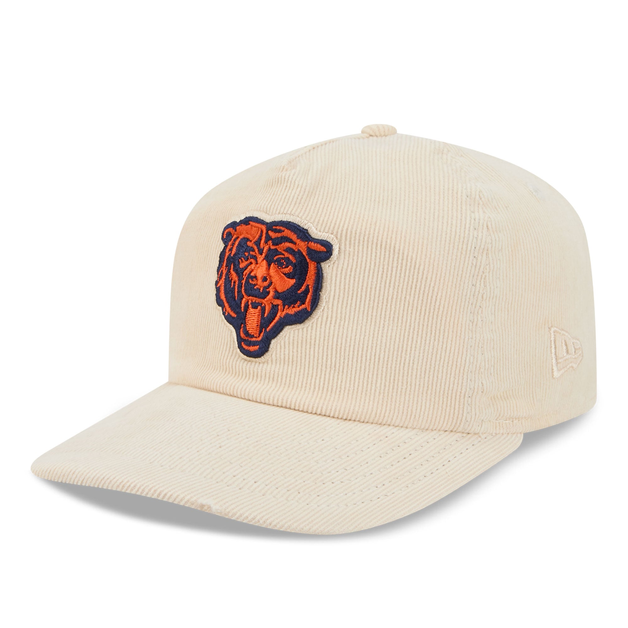 Casquette ajustable New Era 19TWENTY crème Chicago Bears en velours côtelé pour homme