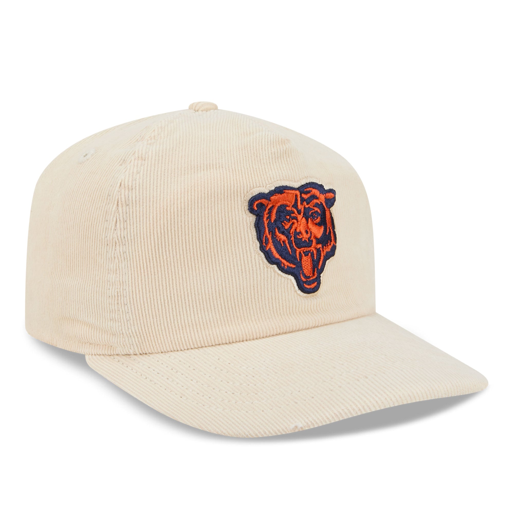 Casquette ajustable New Era 19TWENTY crème Chicago Bears en velours côtelé pour homme