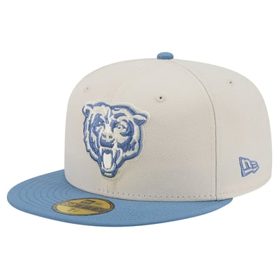 Chicago Bears New Era Color Pack 59FIFTY Fitted Hat - Cream/Blue