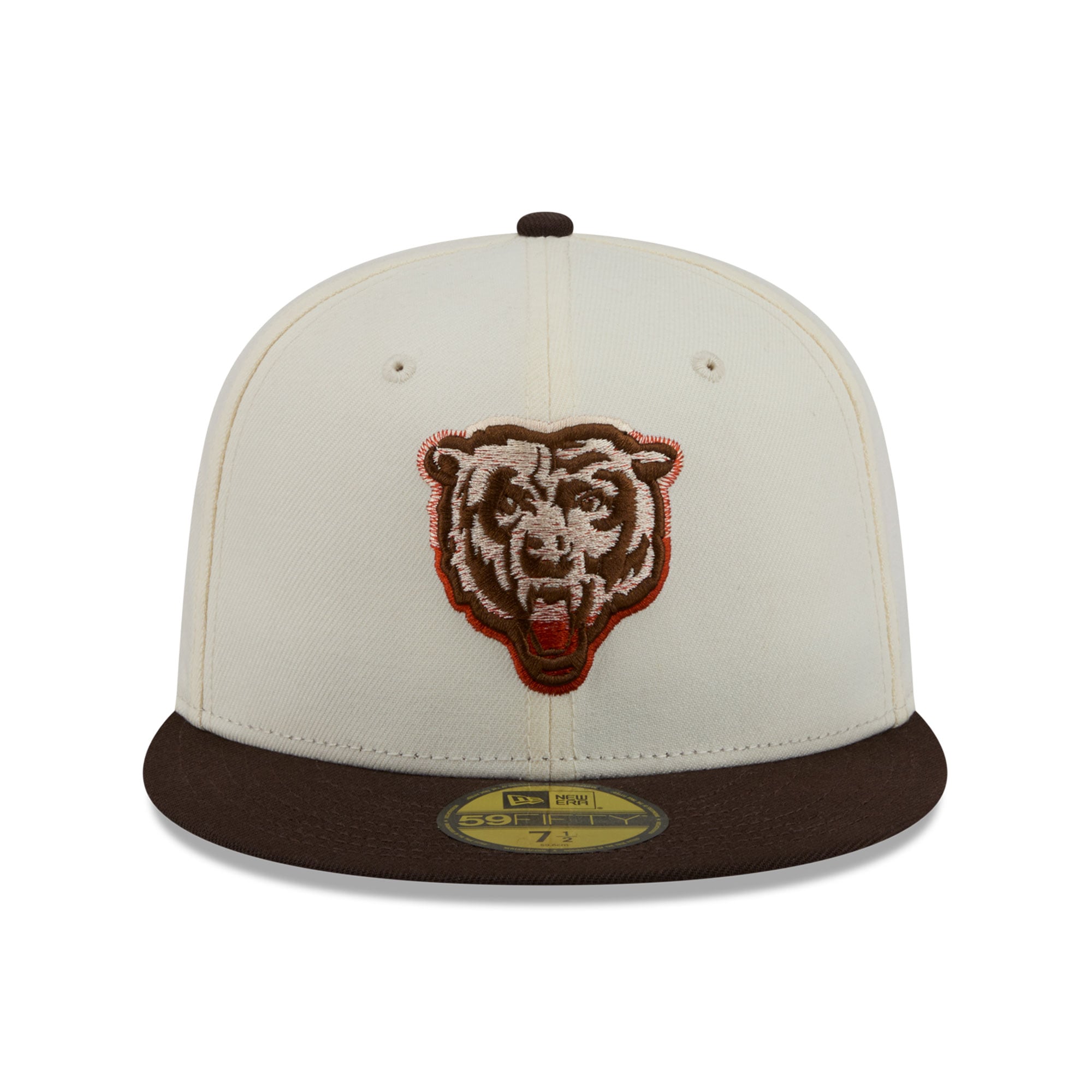 Men's New Era Cream/Brown Chicago Bears Pumpkin Spice 59FIFTY Fitted Hat
