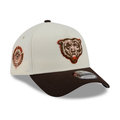 Chicago Bears New Era Pumpkin Spice A-Frame 9FORTY Adjustable Hat - Cream/Brown