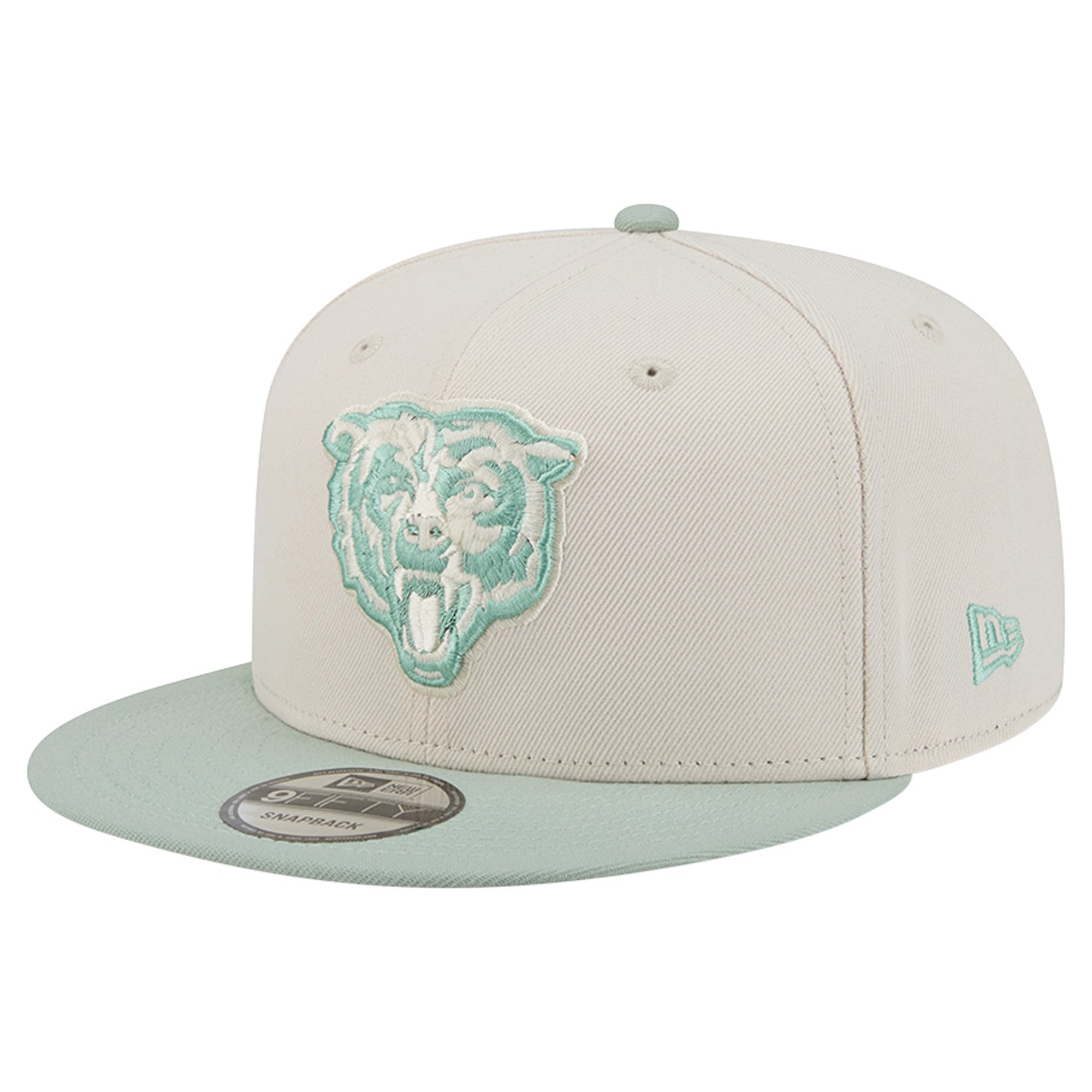 Casquette snapback New Era 9FIFTY bicolore crème/vert clair Chicago Bears pour homme