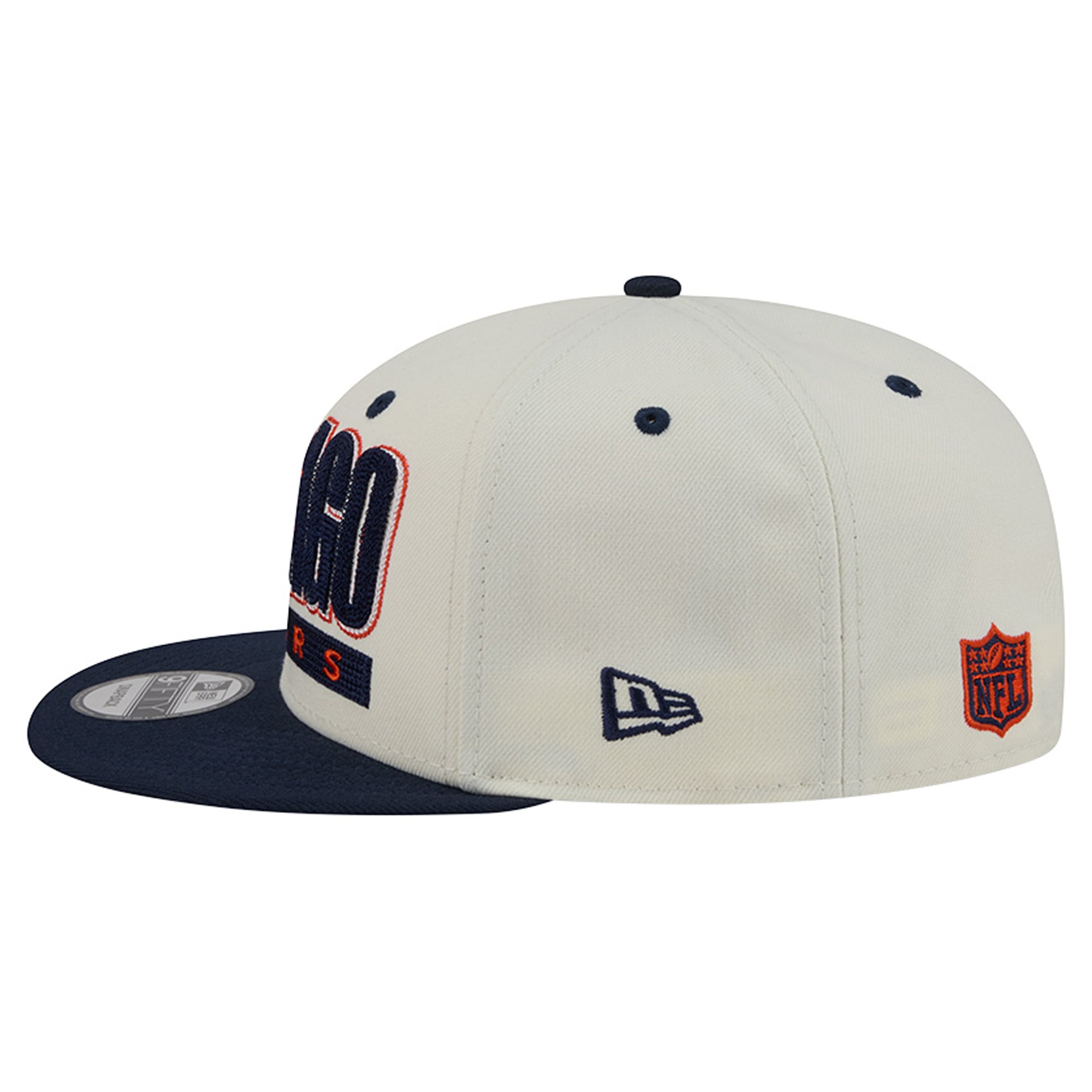 Casquette snapback New Era Classic 9FIFTY pour homme, crème/marine, Chicago Bears