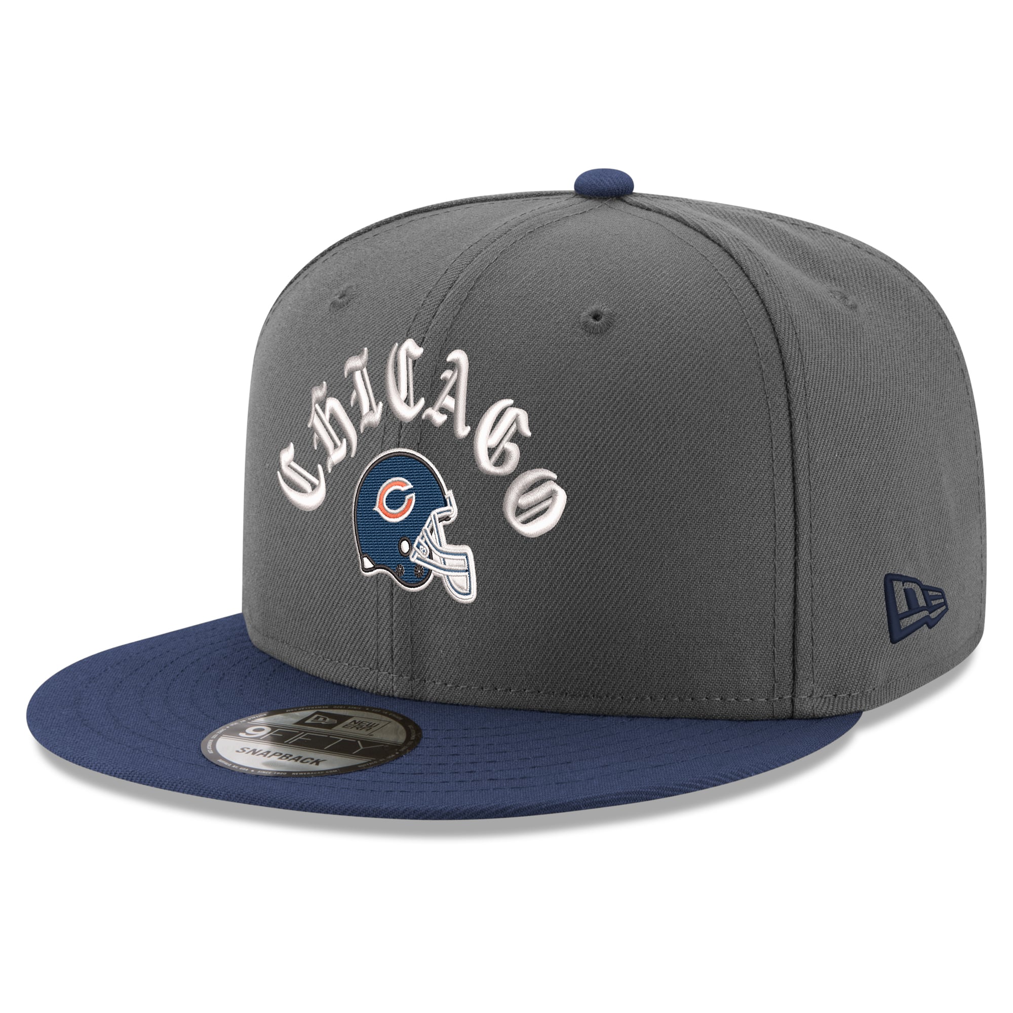 Casquette New Era 9FIFTY Snapback pour homme, grise et marine, Chicago Bears, héritage hispanique