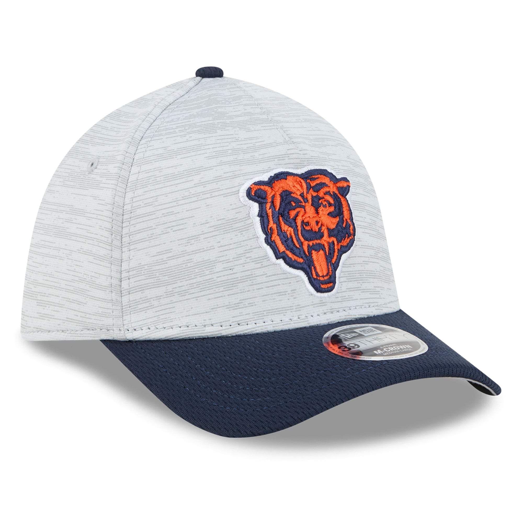 Casquette New Era Flex grise et marine Chicago Bears pour homme