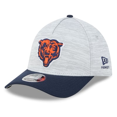 Chicago Bears New Era Tech M-Crown A-Frame 39THIRTY Flex Hat - Gray/Navy