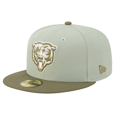 Chicago Bears New Era Color Pack 59FIFTY Fitted Hat - Light Green/Olive