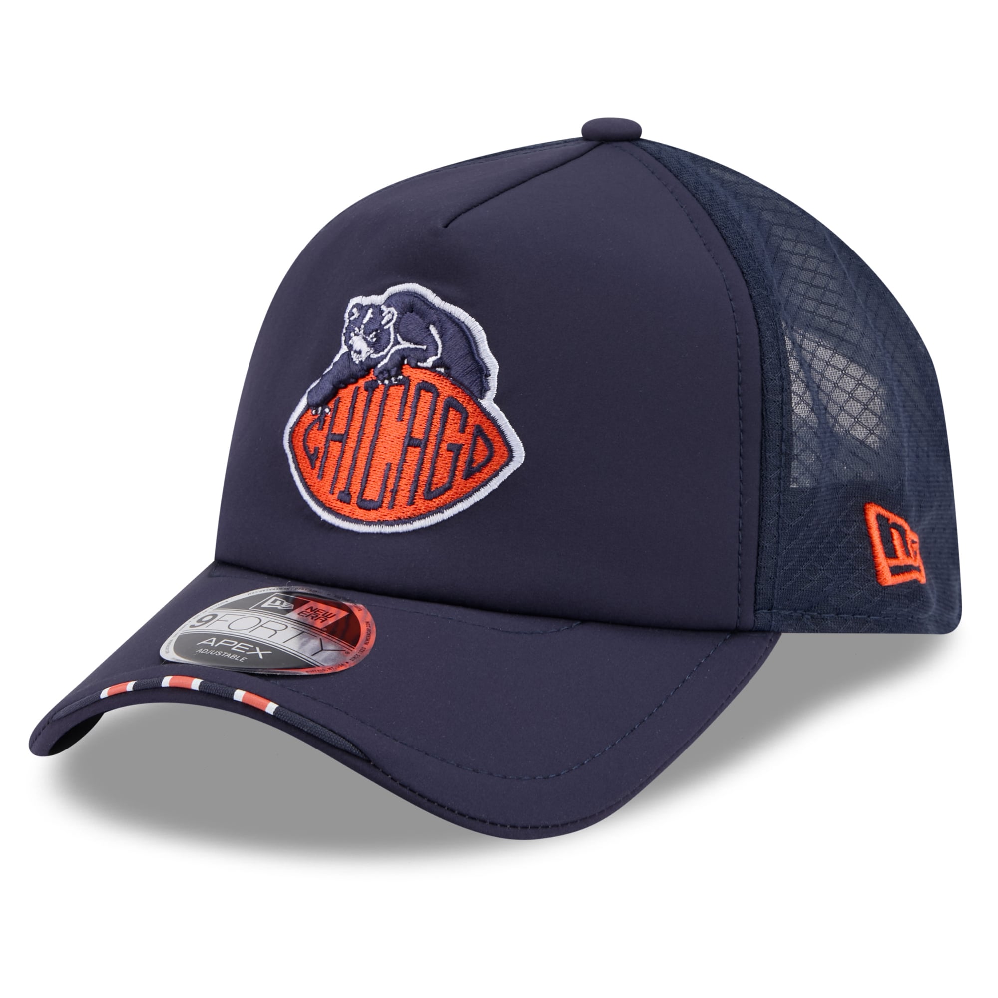 Casquette ajustable New Era Apex 9FORTY Chicago Bears 2026 Rivalries Collection pour homme, bleu marine