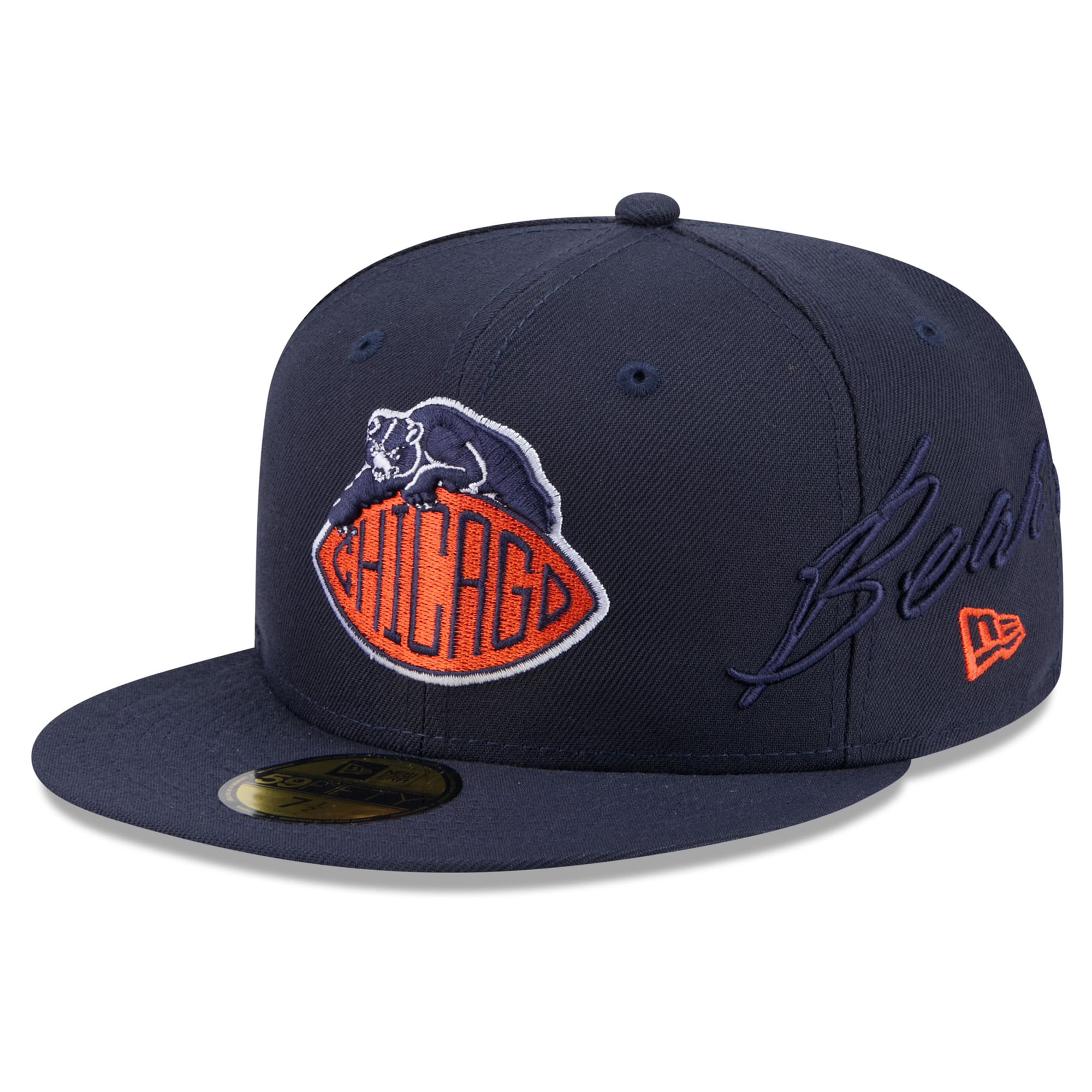 Casquette ajustée New Era 59FIFTY pour homme, bleu marine, Chicago Bears, collection Rivalries 2026, pack fan, logo latéral.