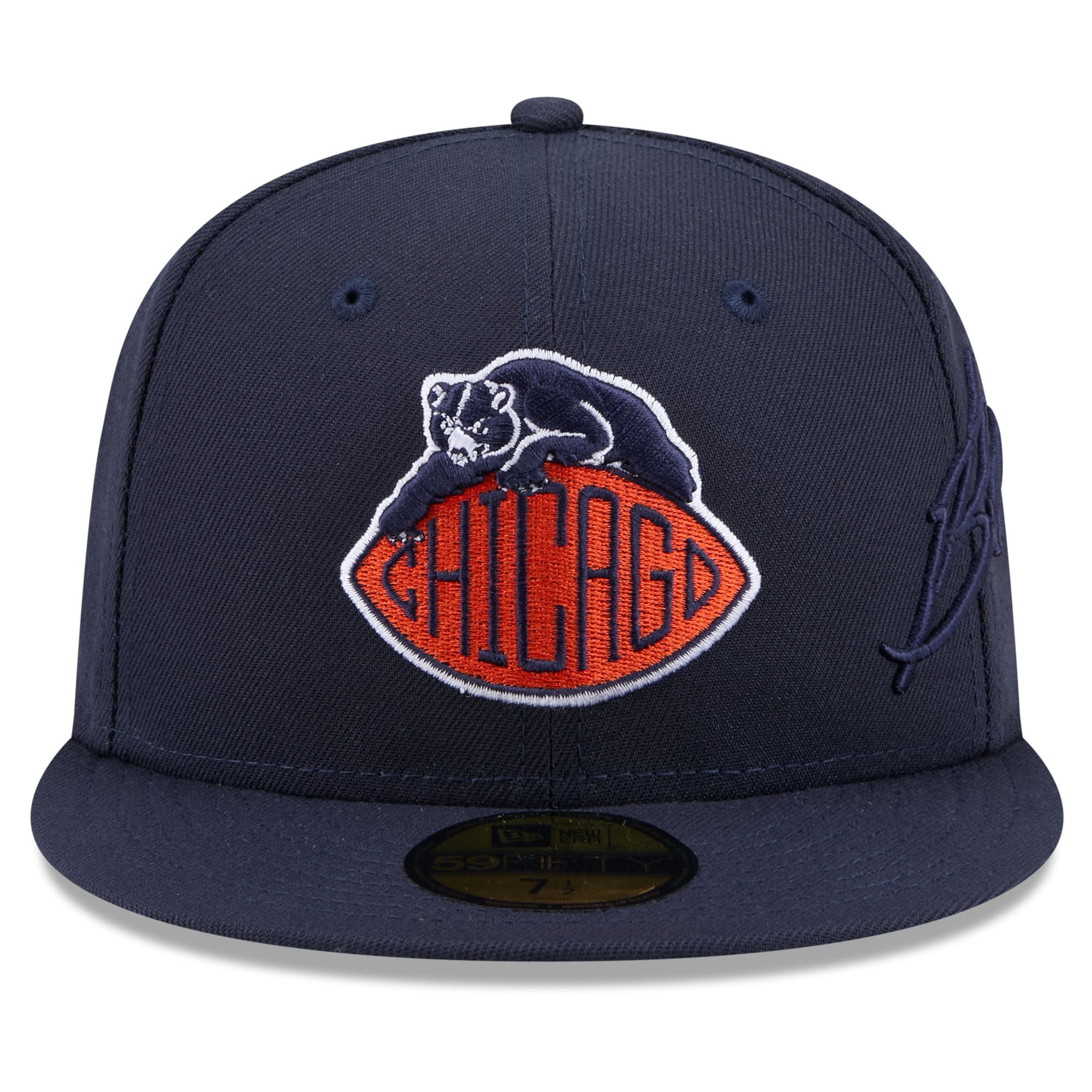 Casquette ajustée New Era 59FIFTY pour homme, bleu marine, Chicago Bears, collection Rivalries 2026, pack fan, logo latéral.