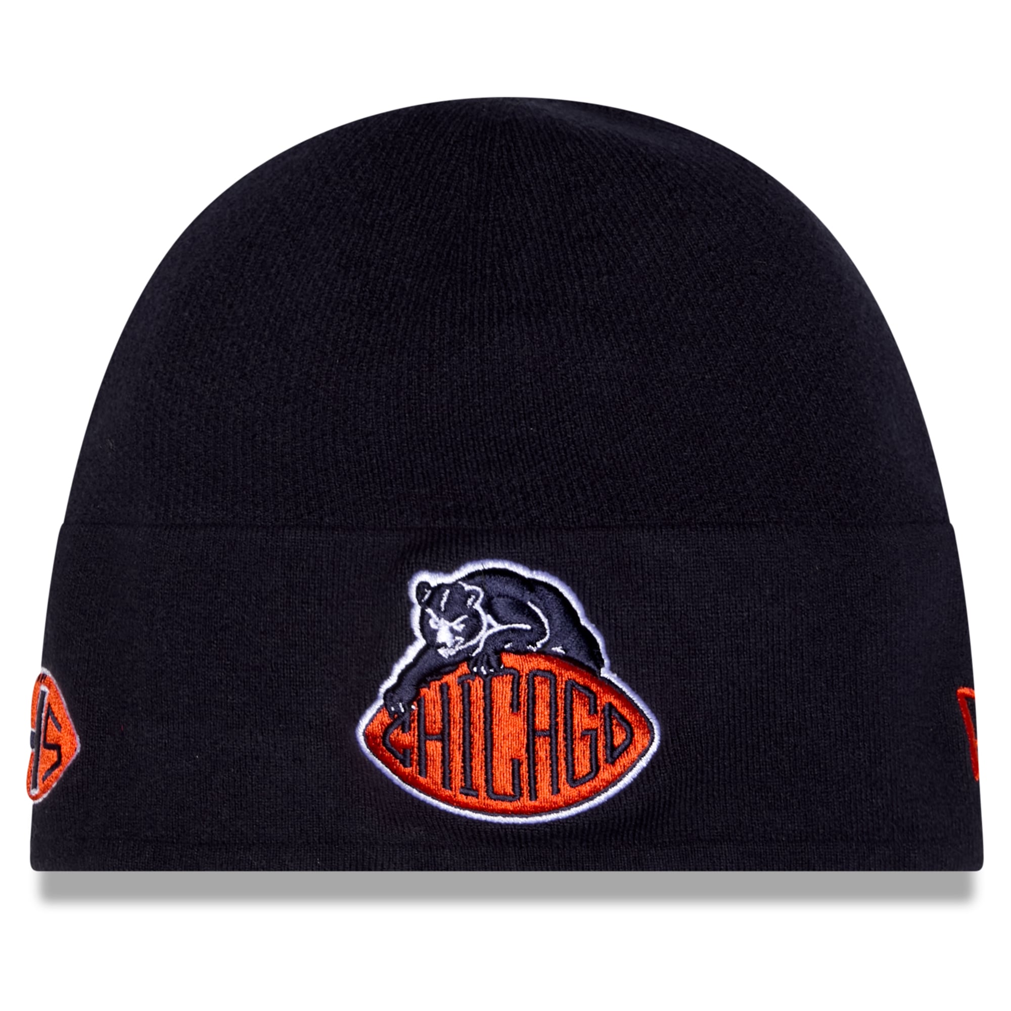 Bonnet sport en maille New Era bleu marine Chicago Bears Collection 2026 Rivalries pour homme