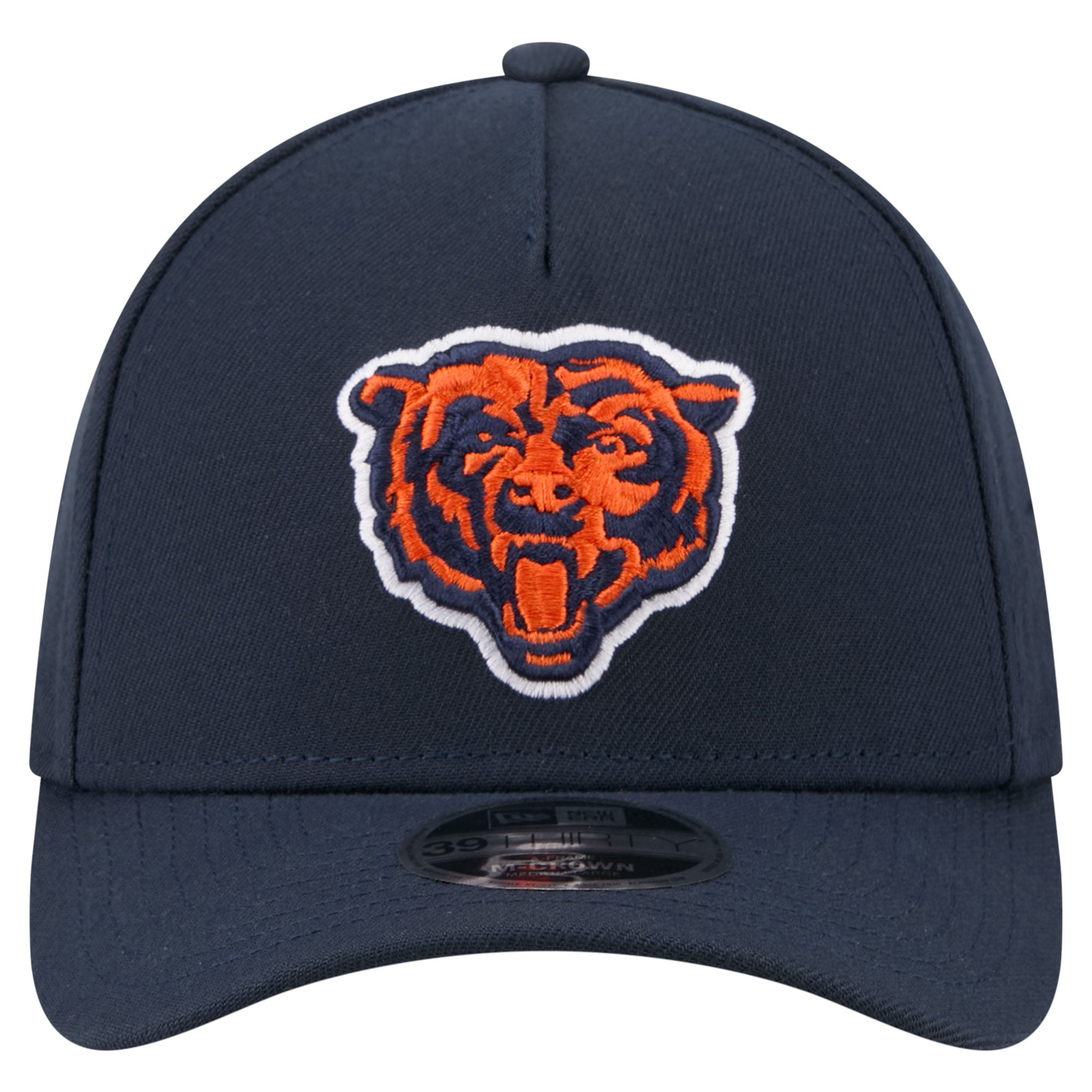 Men's New Era Navy Chicago Bears 39THIRTY M-Crown A-Frame Stretch Hat