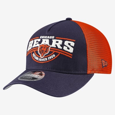 Chicago Bears New Era A-Frame 9FORTY Adjustable Hat - Navy
