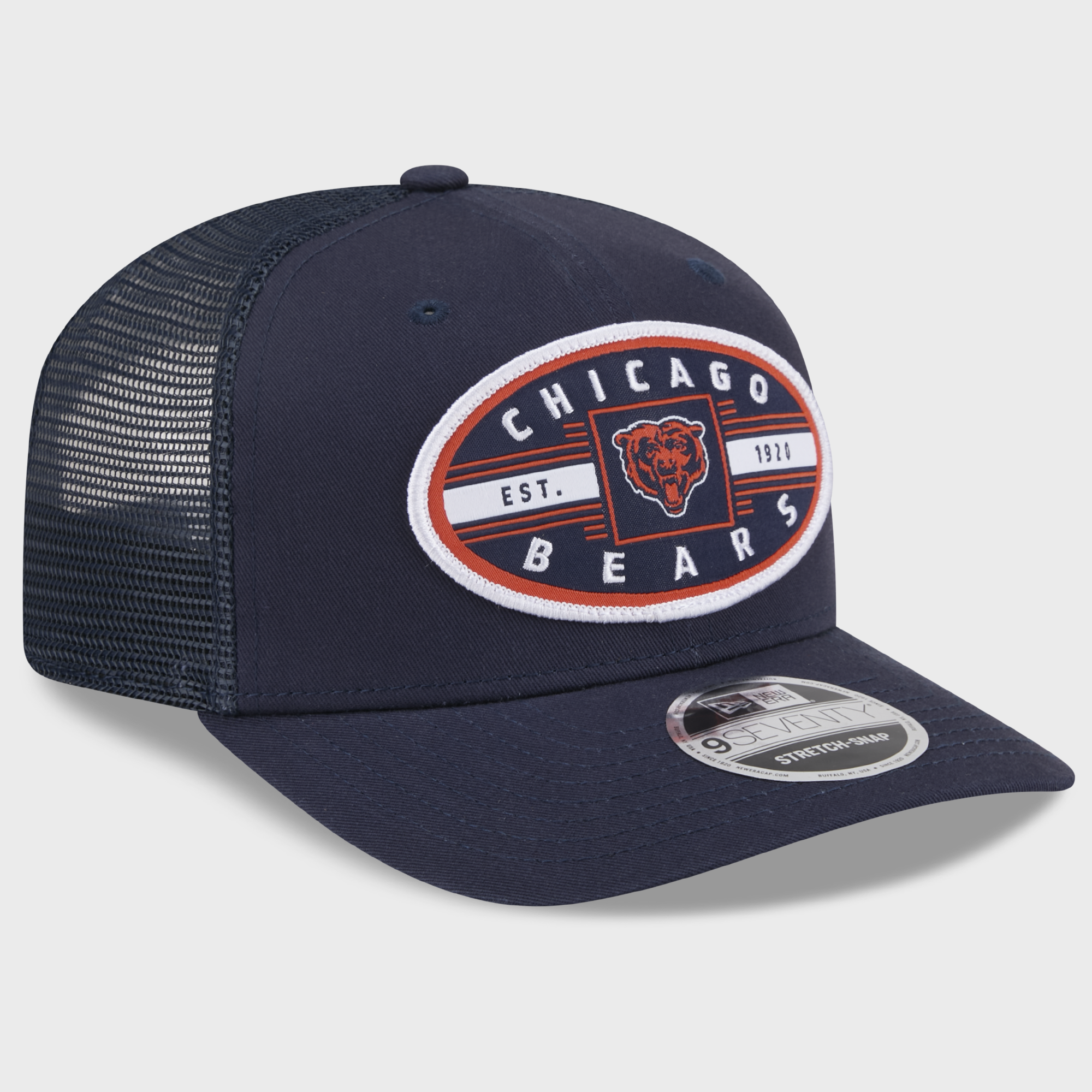 Casquette ajustable New Era bleu marine Chicago Bears Collegiate 9SEVENTY pour homme