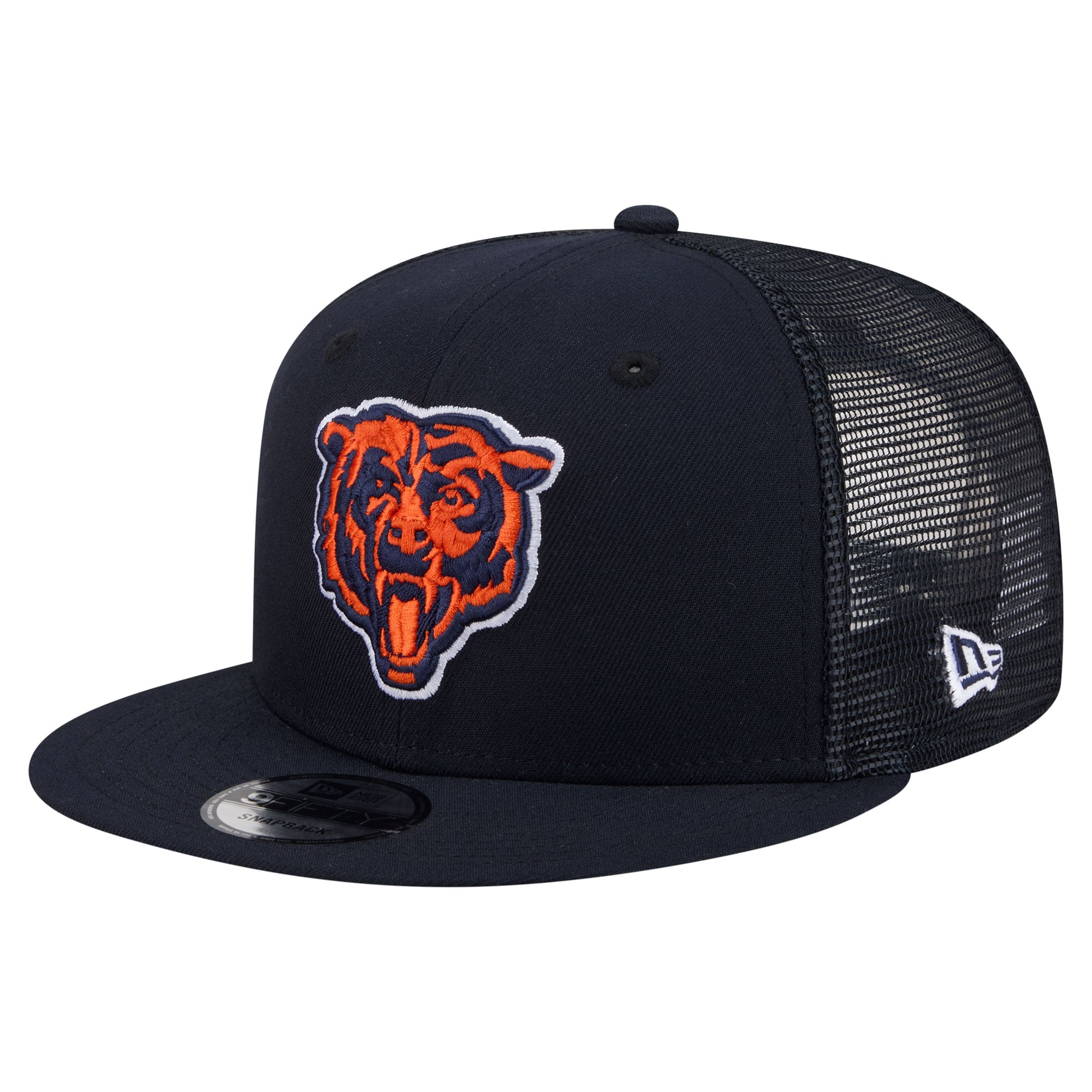 Men's New Era Navy Chicago Bears Core Team 9FIFTY Trucker Snapback Hat