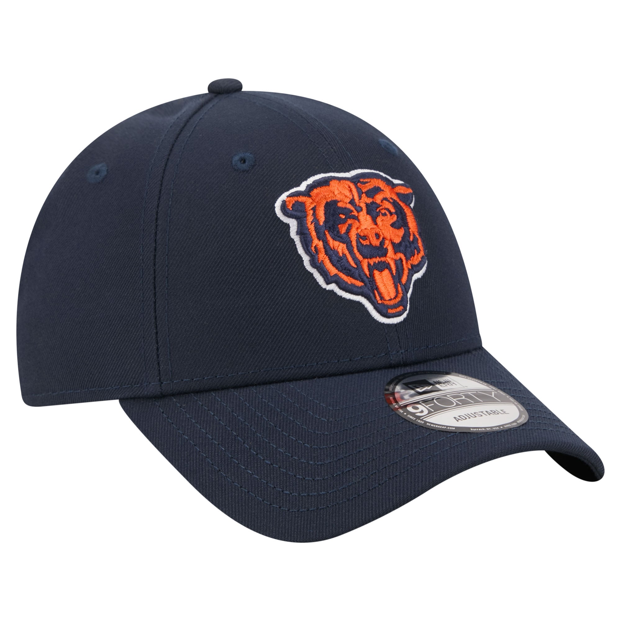 Casquette ajustable New Era 9FORTY bleu marine Chicago Bears Core Team pour homme