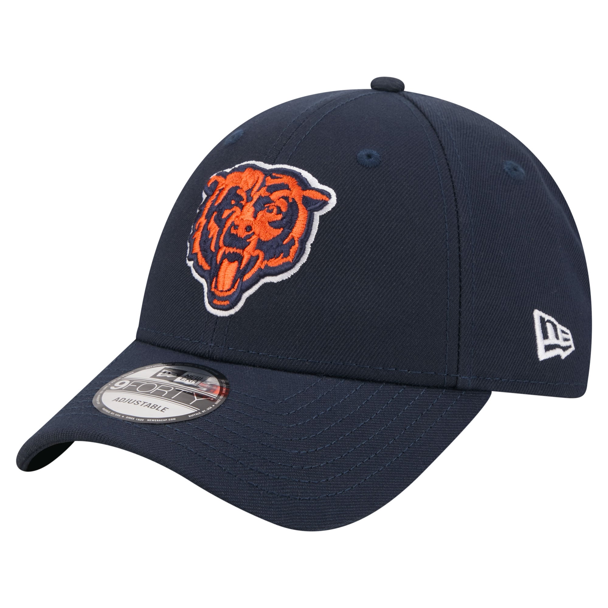 Casquette ajustable New Era 9FORTY bleu marine Chicago Bears Core Team pour homme