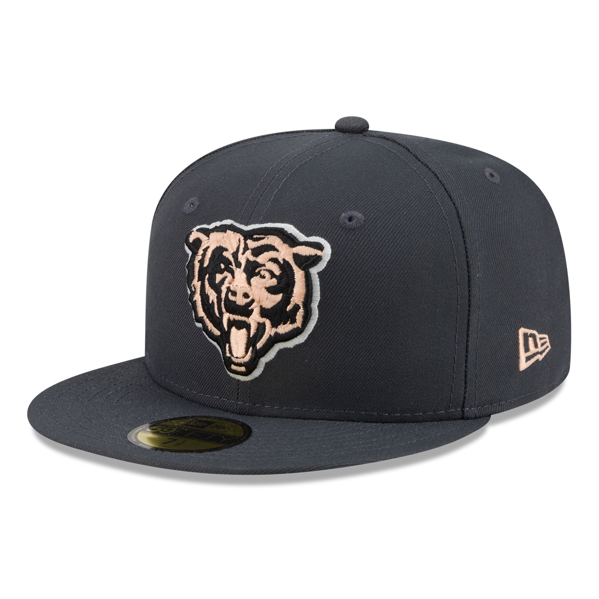 Casquette ajustée New Era 59FIFTY pour homme, bleu marine, Chicago Bears, coloris automnal.