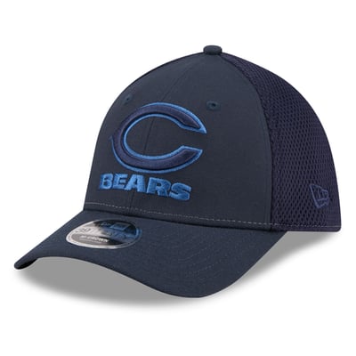 Chicago Bears New Era Neo Mesh 39THIRTY M-Crown Stretch Hat - Navy