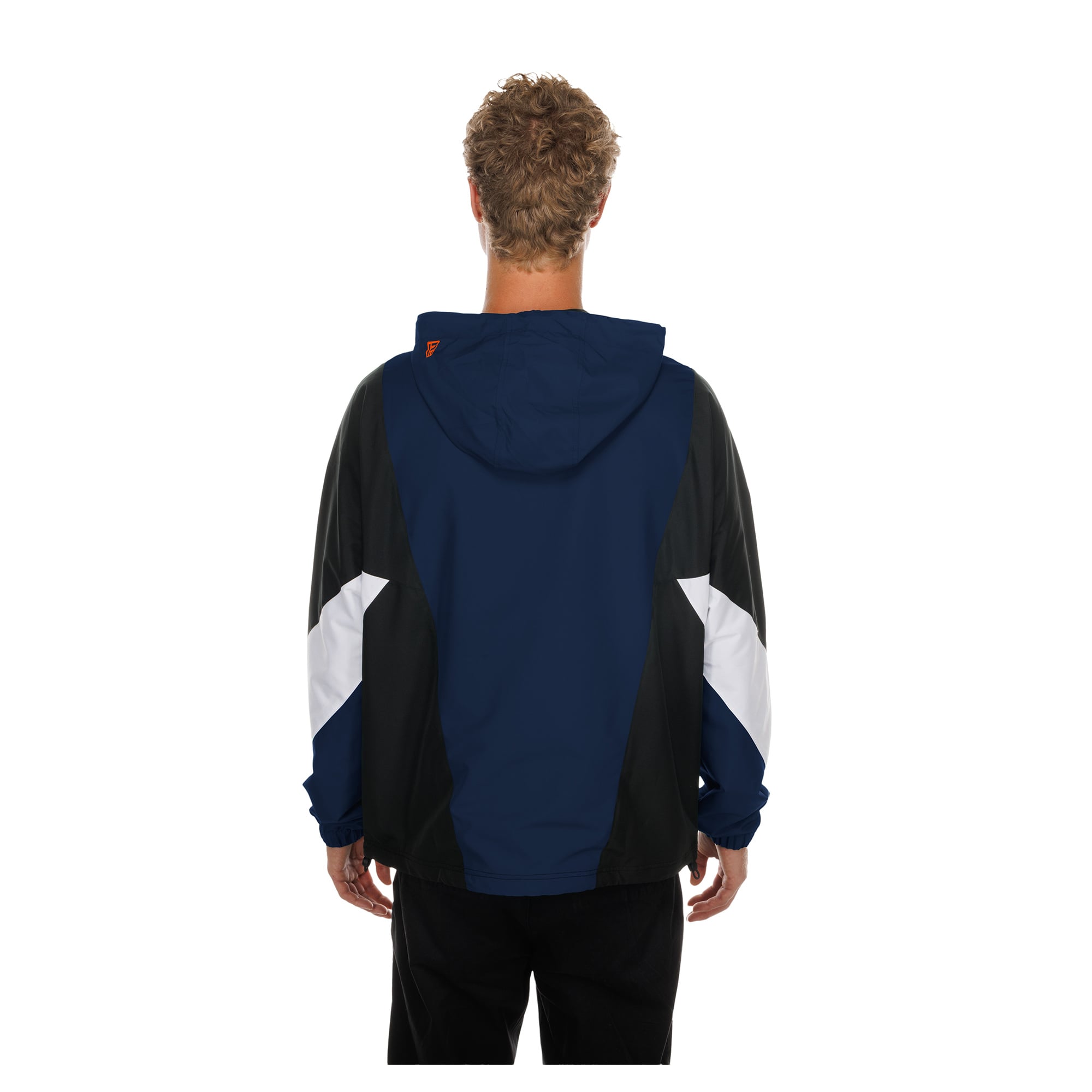 Men's New Era Navy Chicago Bears Quarter-Zip Windbreaker Jacket